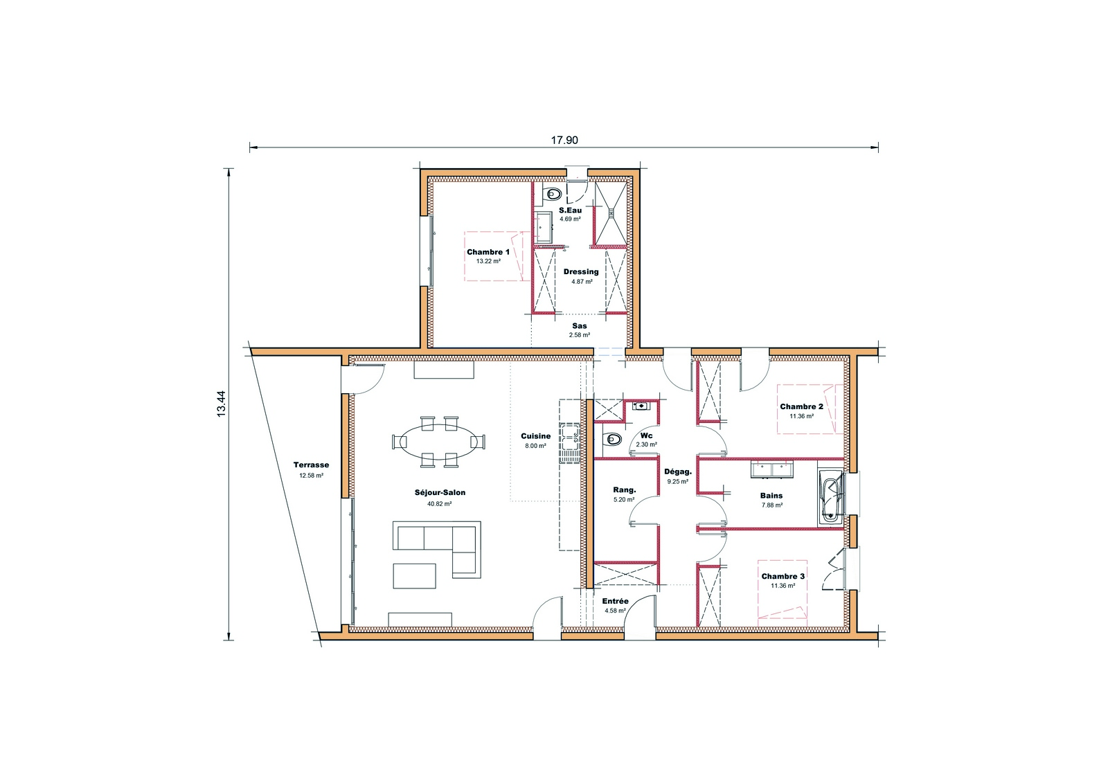 Plan Maison bardage bois Elegance Vancouver Sud Ouest