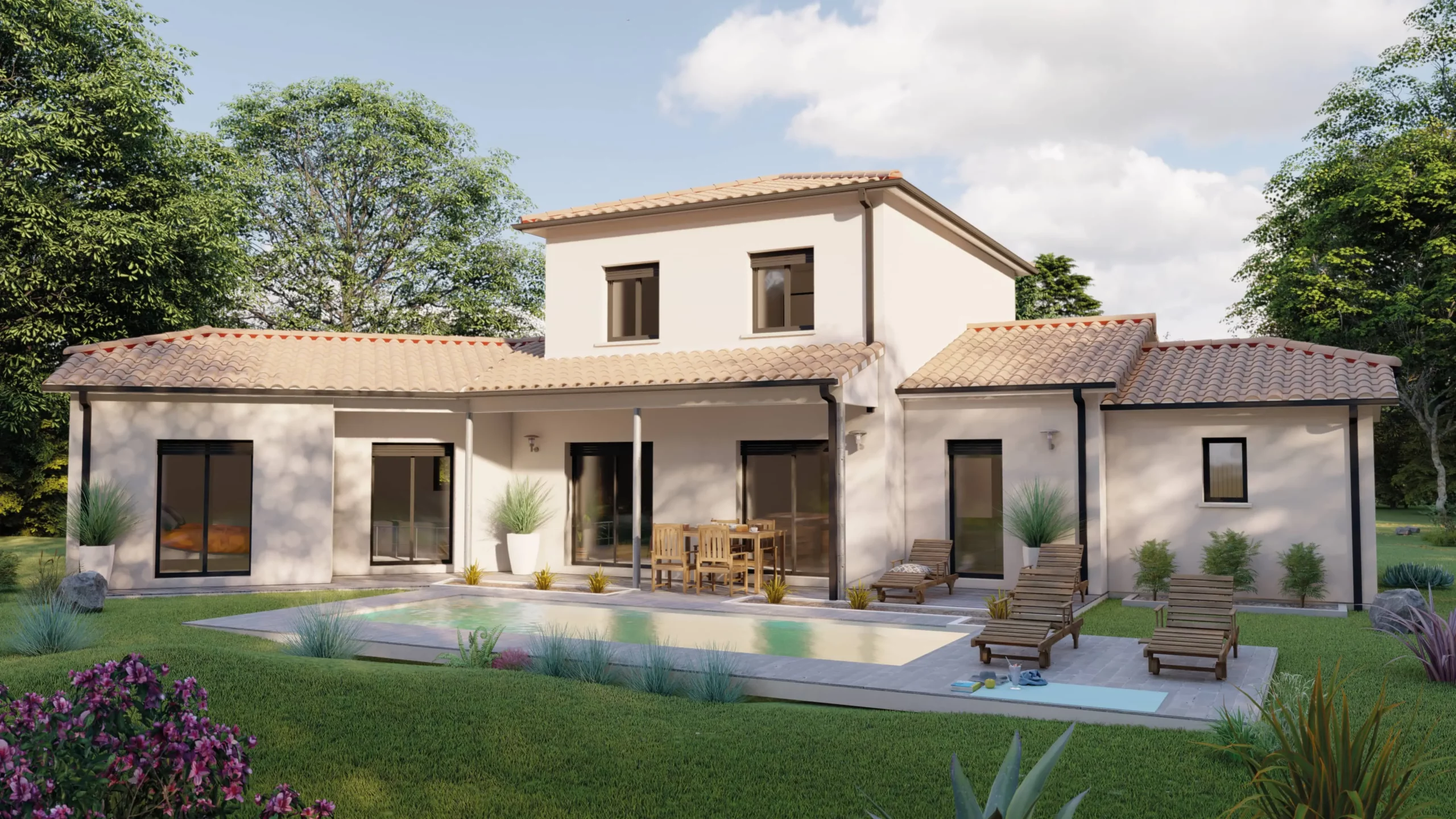 South West house + 100m² to build