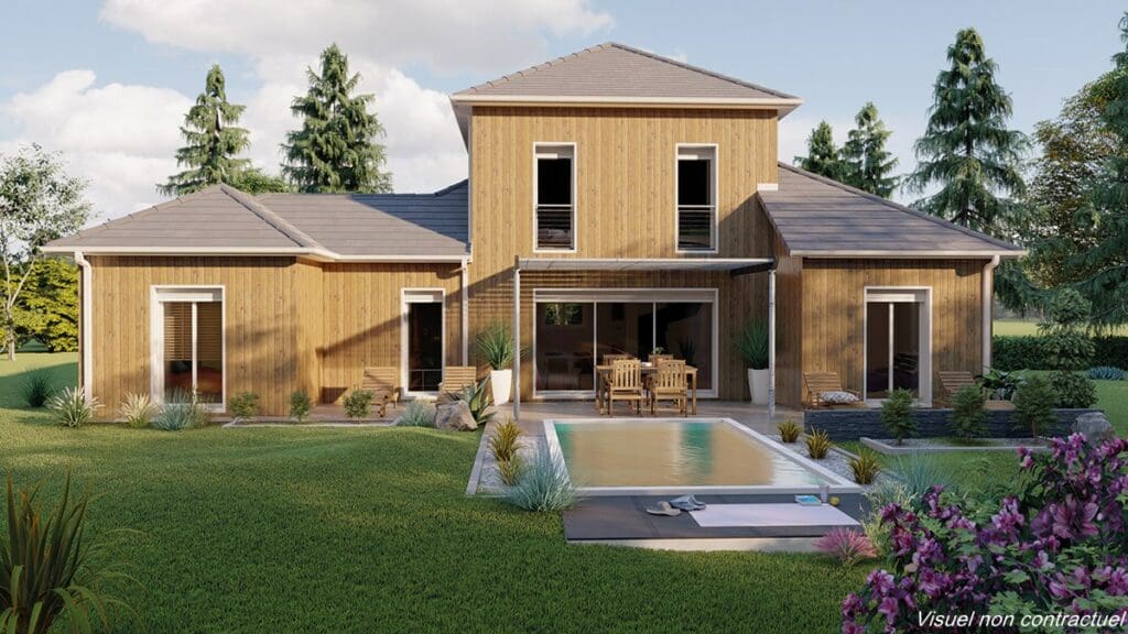 Modèle Maison 2024 Pyrénées Atrium bois 125m²