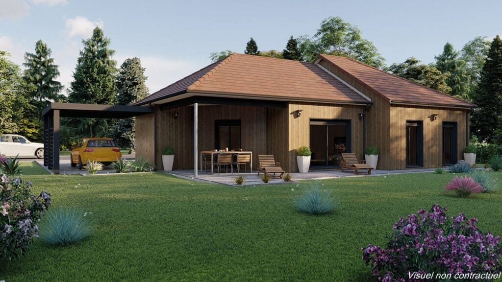Modèle Maison 2024 Pyrénées Performance 04 bois 90m²