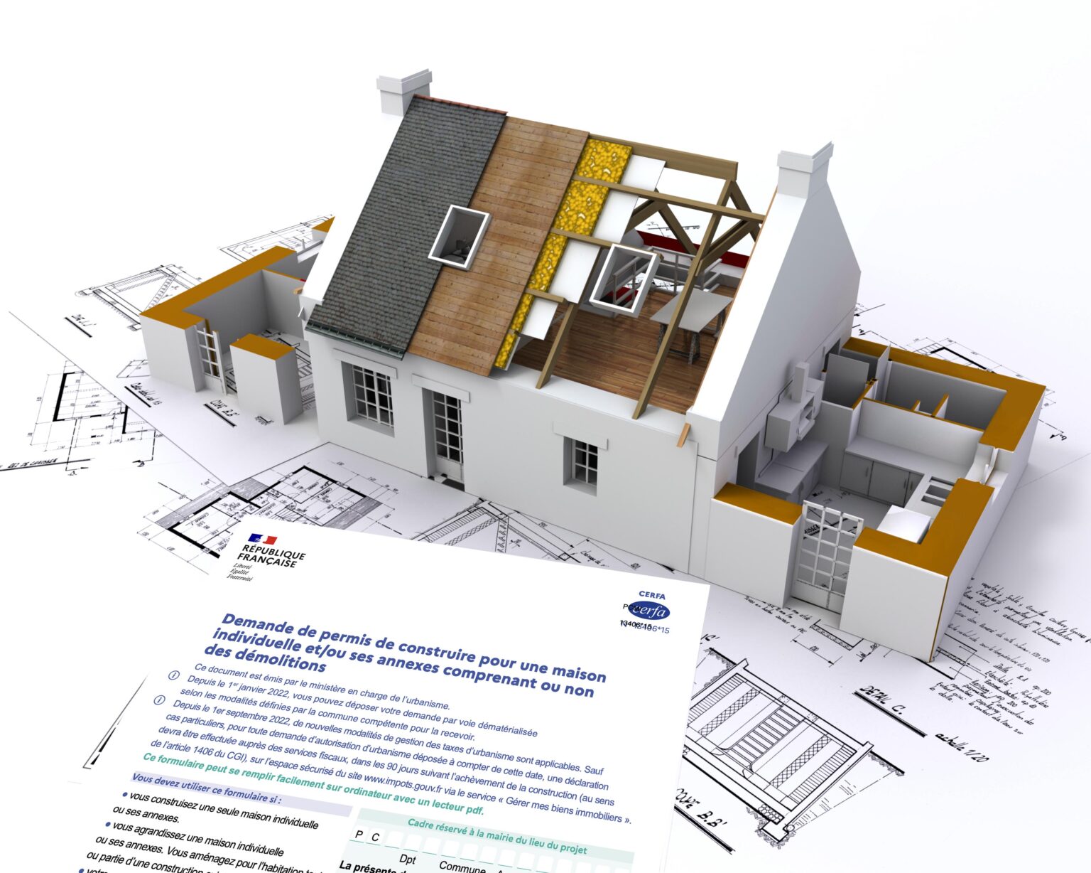 Filing a building permit is the first step in a construction project.