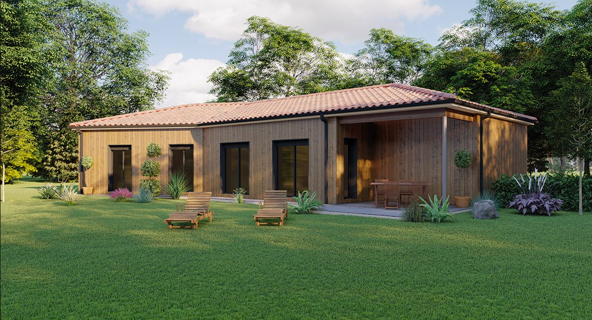 Vente maison à Auros (33124) de 102 m2 habitable sur terrain de 965 m2