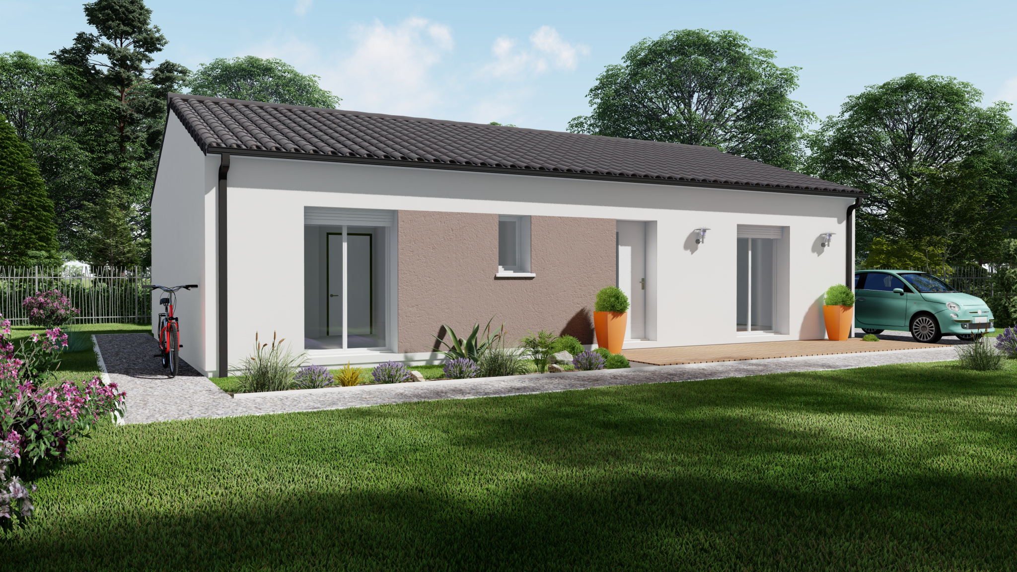 Vente maison à Calignac (47600) de 90 m2 habitable sur terrain de 1300 m2