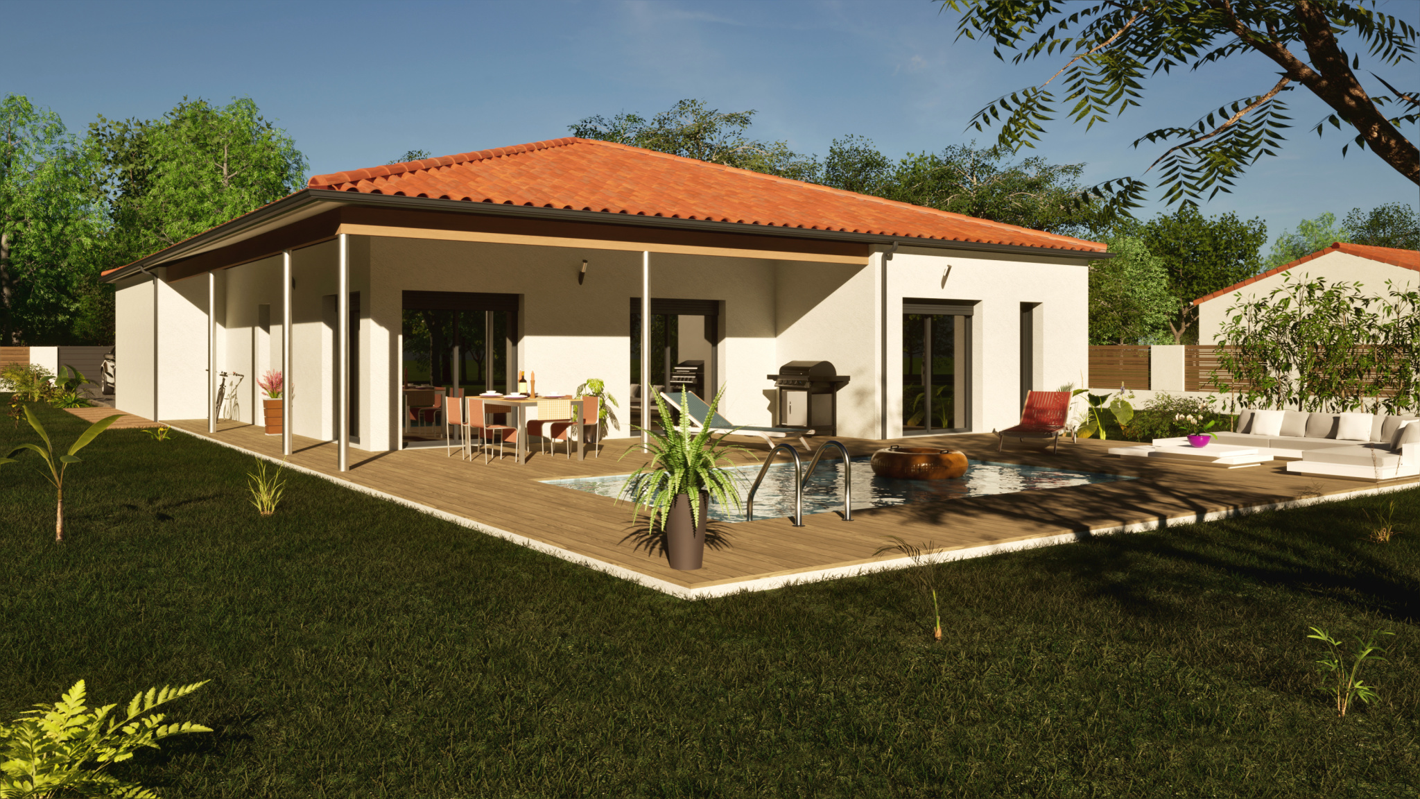 Vente maison à Saubens (31600) de 106 m2 habitable sur terrain de 650 m2
