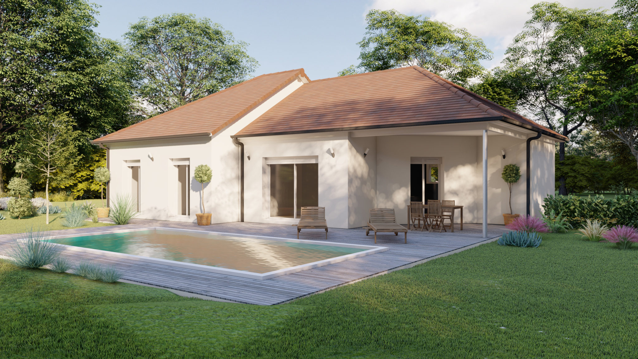Vente maison à Soumoulou (64420) de 90 m2 habitable sur terrain de 629 m2