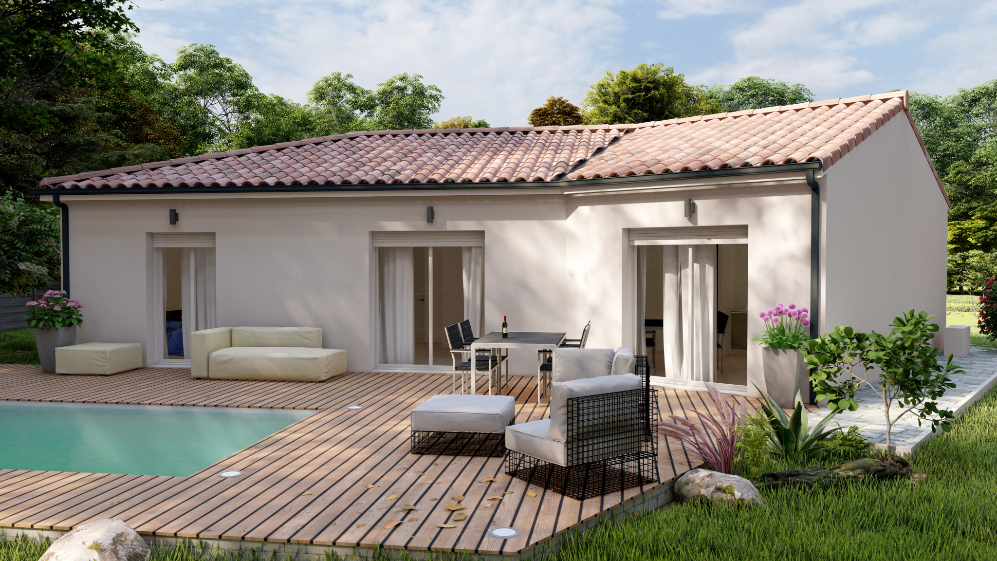 Vente maison à St etienne de tulmont (82410) de 90 m2 habitable sur terrain de 1520 m2