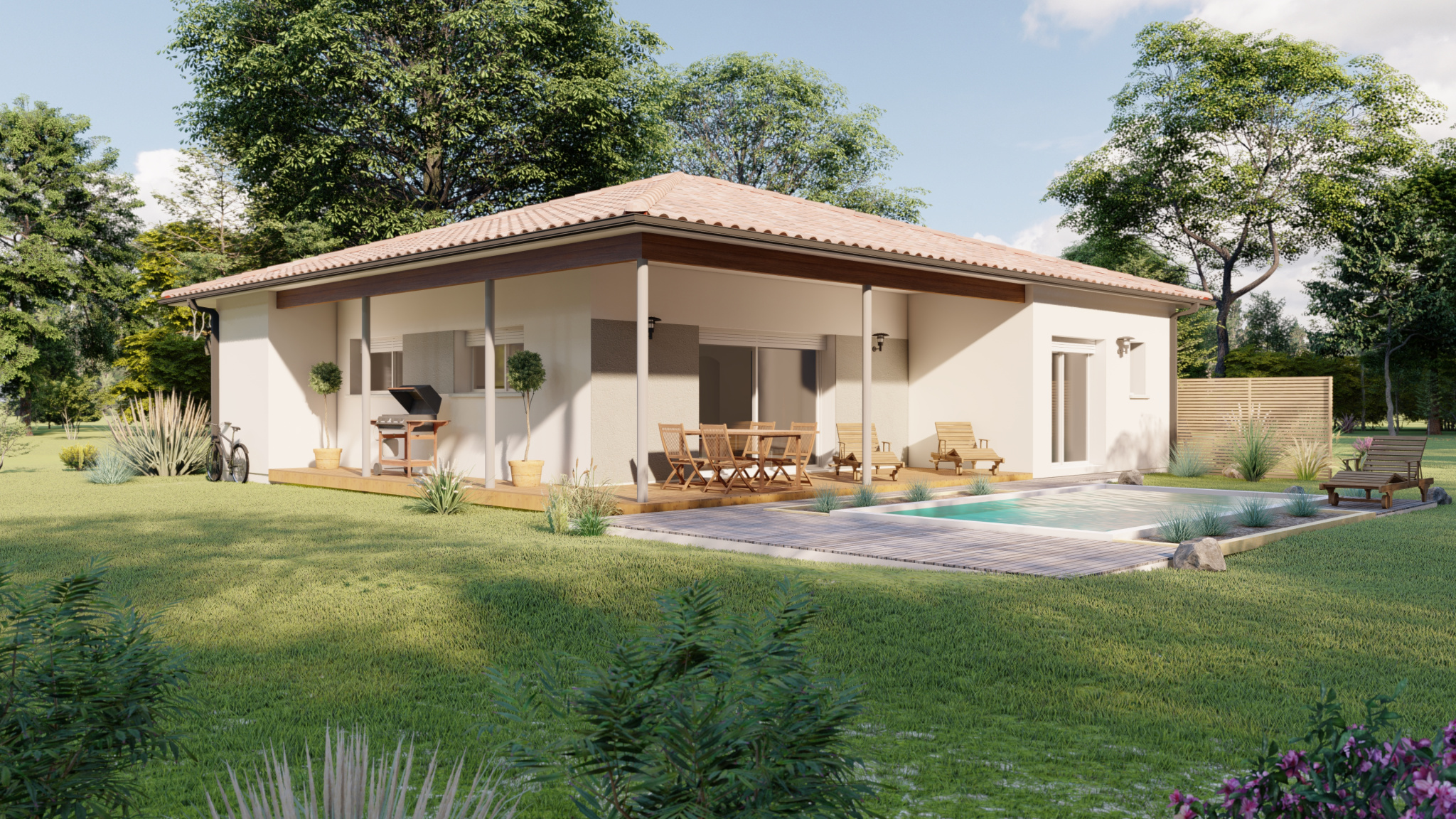 Vente maison à St perdon (40090) de 106 m2 habitable sur terrain de 475 m2