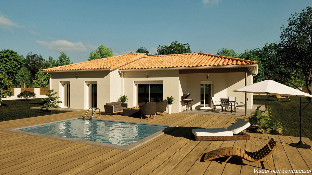Vente maison à St pierre de mons (33210) de 90 m2 habitable sur terrain de 1475 m2