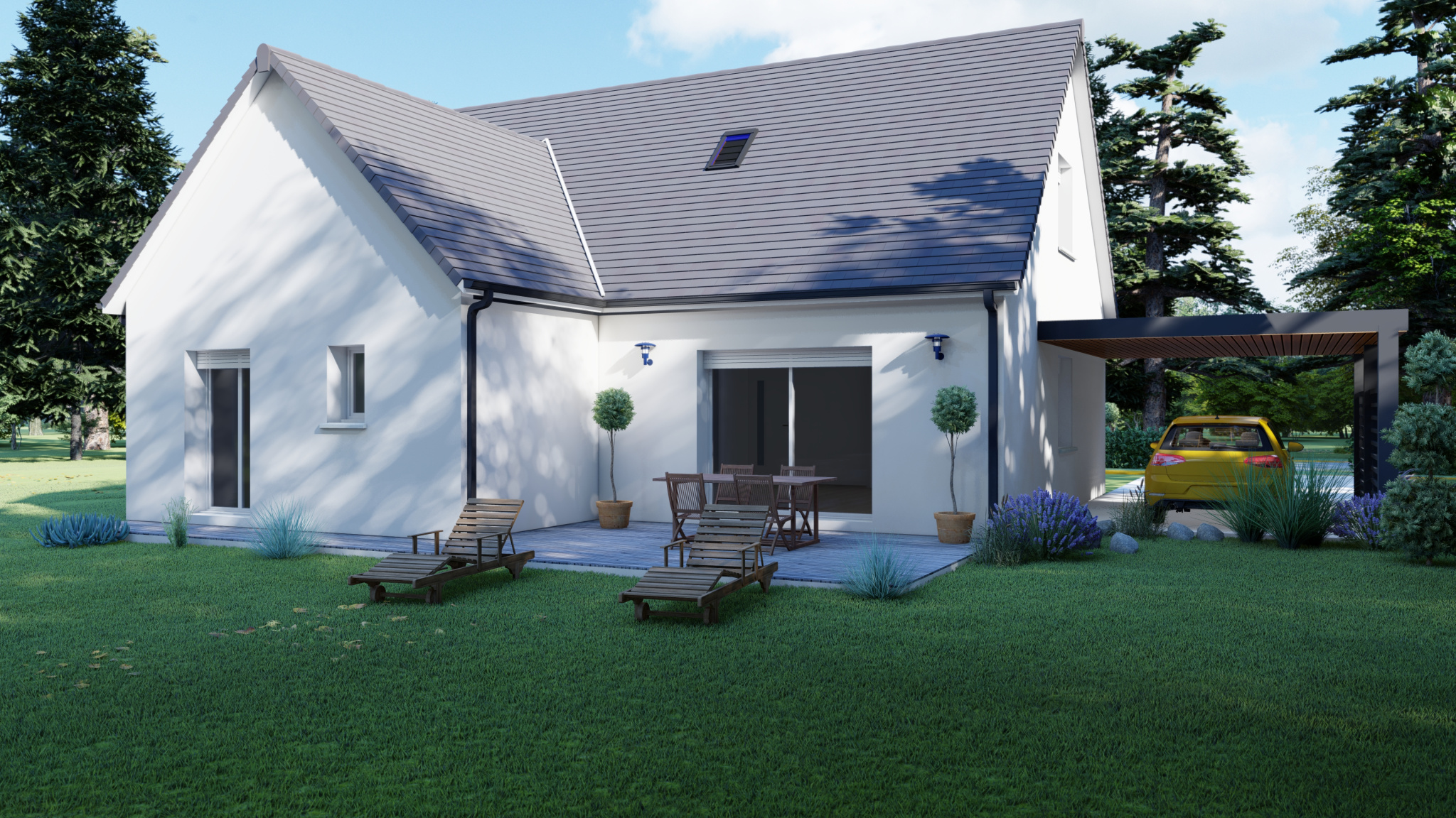 Vente maison à Uzein (64230) de 110 m2 habitable sur terrain de 1198 m2