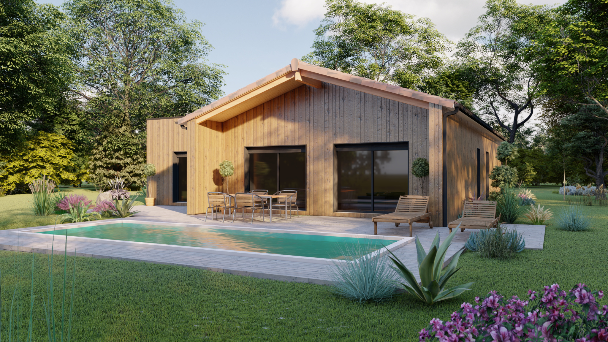 Vente maison à Longages (31410) de 96 m2 habitable sur terrain de 2750 m2