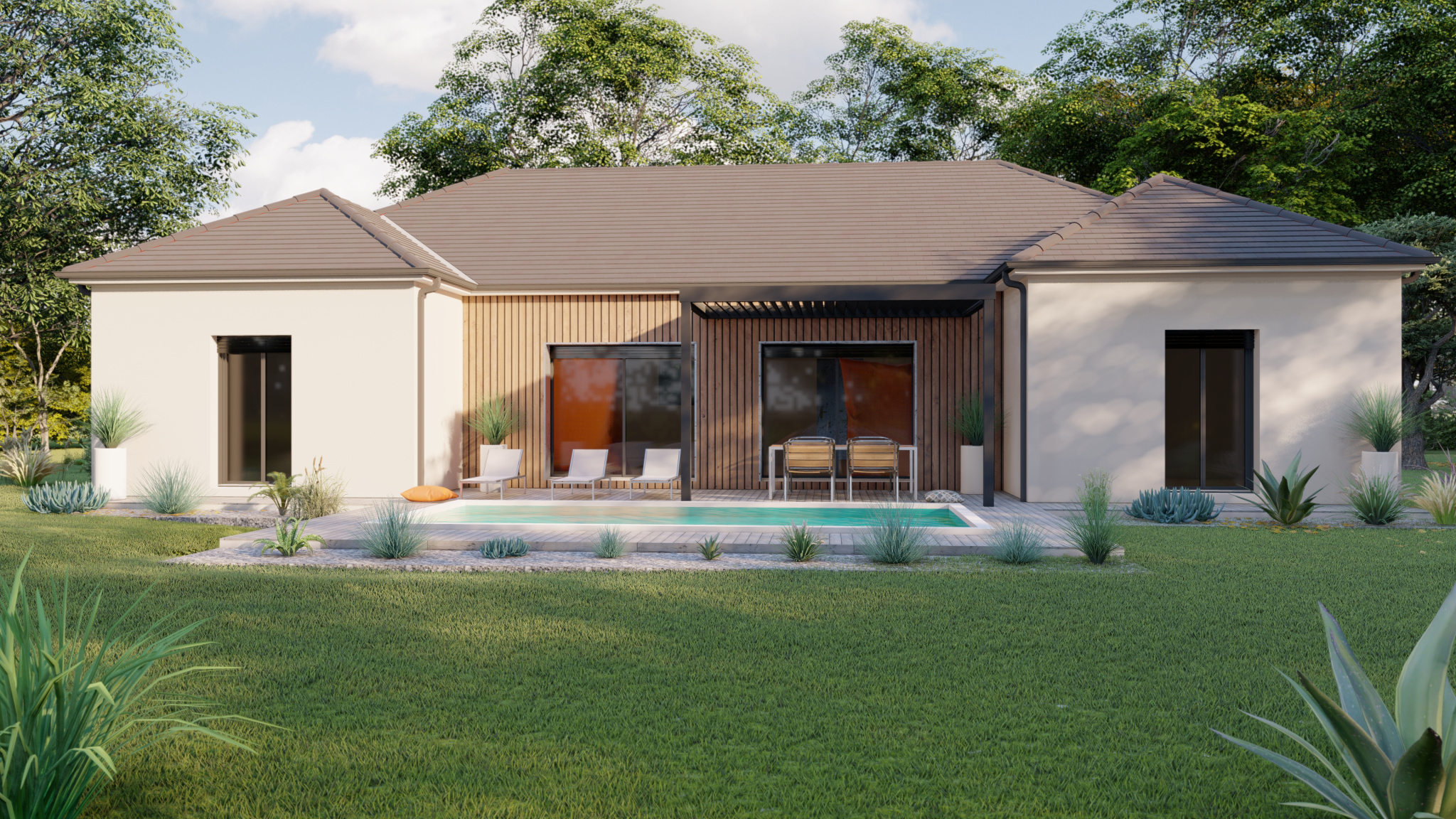 Vente maison à Idron (64320) de 125 m2 habitable sur terrain de 1131 m2