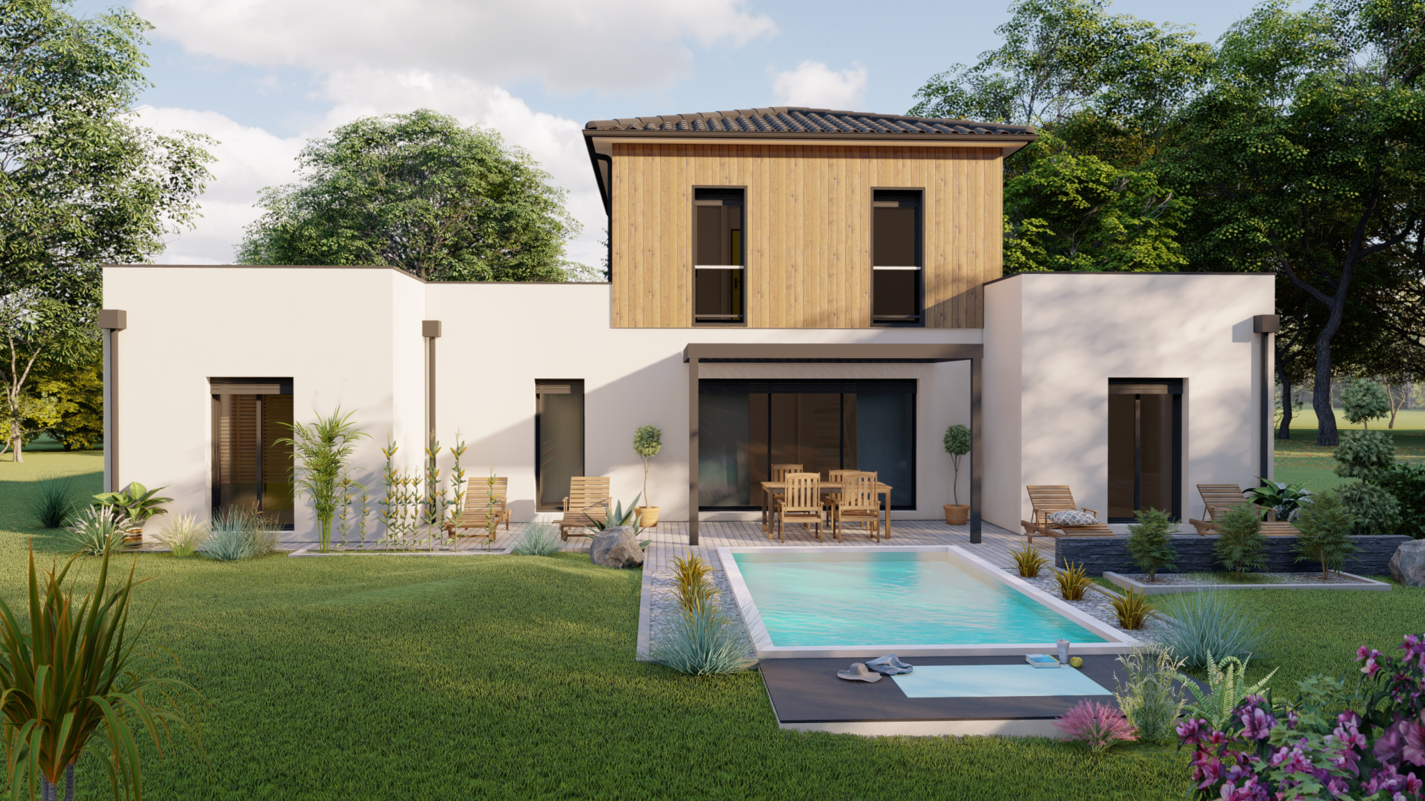 Vente maison à Saubens (31600) de 125 m2 habitable sur terrain de 600 m2