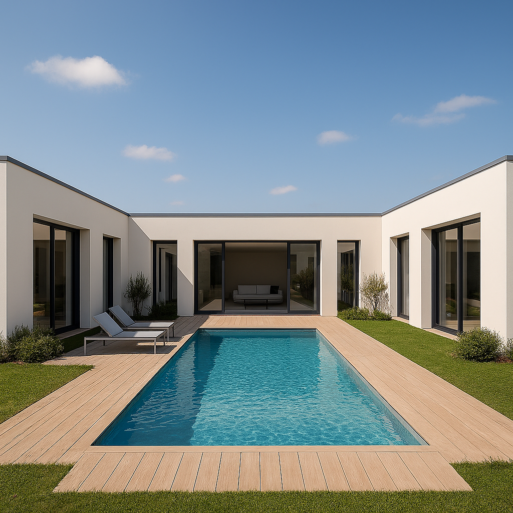 les avantages d'une maison en U avec piscine