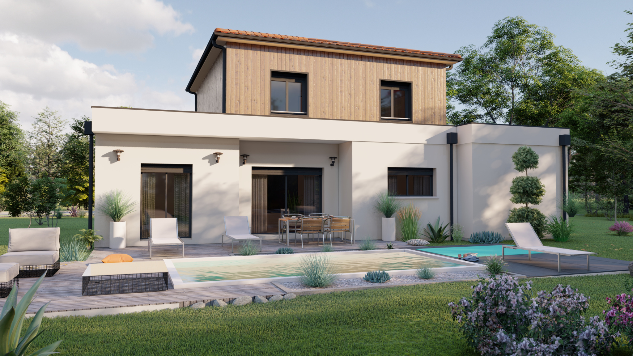 Vente maison à Aussonne (31840) de 124 m2 habitable sur terrain de 620 m2