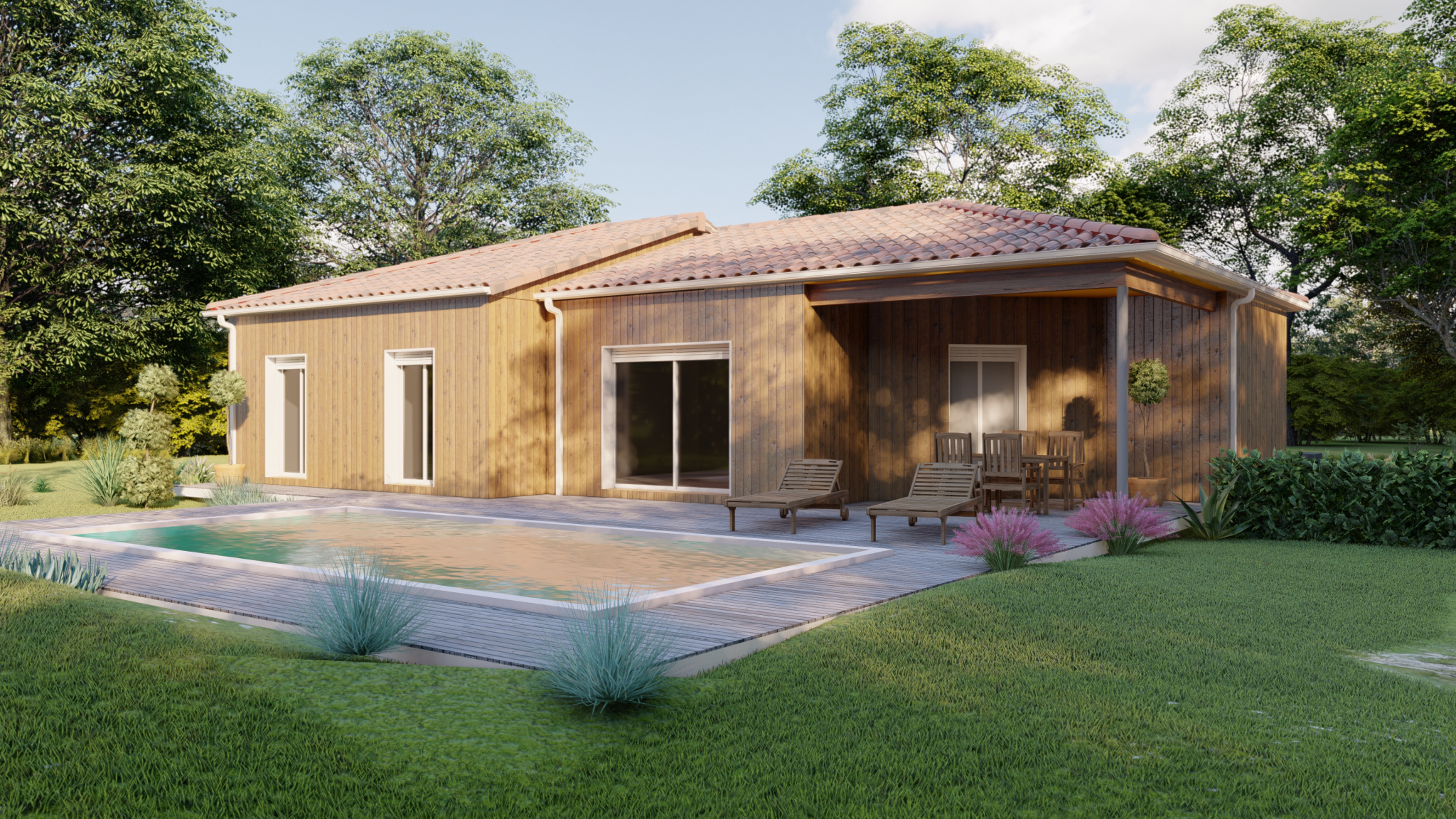 Vente maison à La sauvetat de saveres (47270) de 110 m2 habitable sur terrain de 1069 m2
