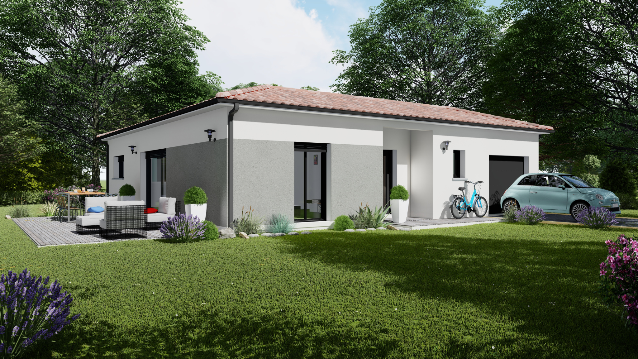 Vente maison à St sylvestre sur lot (47140) de 98 m2 habitable sur terrain de 802 m2