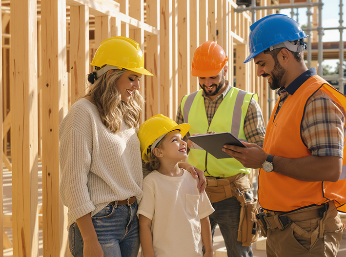 Construire sa première maison est une grande aventure pour les familles.