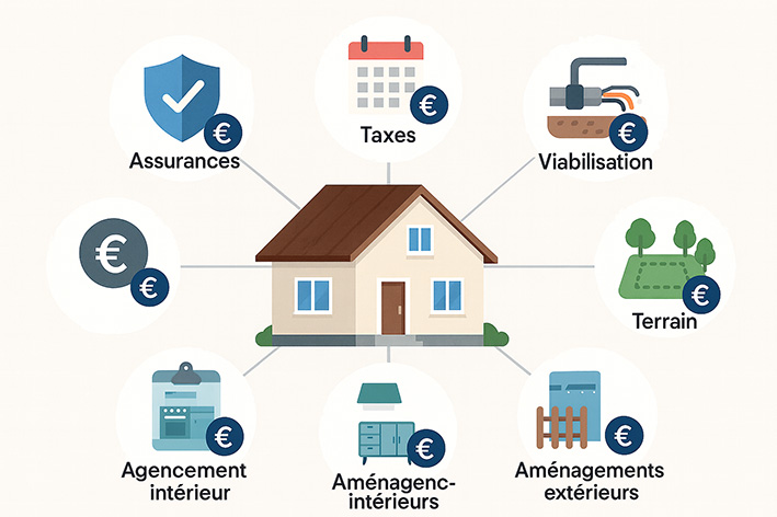 10 à 20 % du budget construction maison, est consacré aux frais annexes