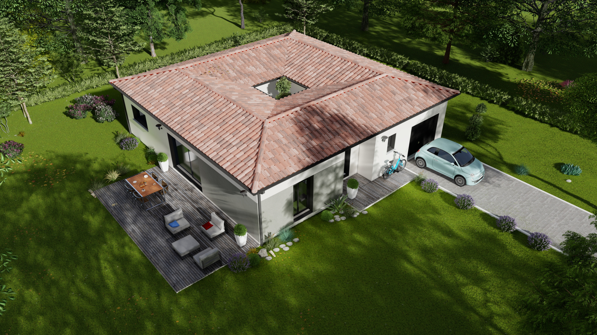 Vente maison à Blagnac (31700) de 98 m2 habitable sur terrain de 419 m2