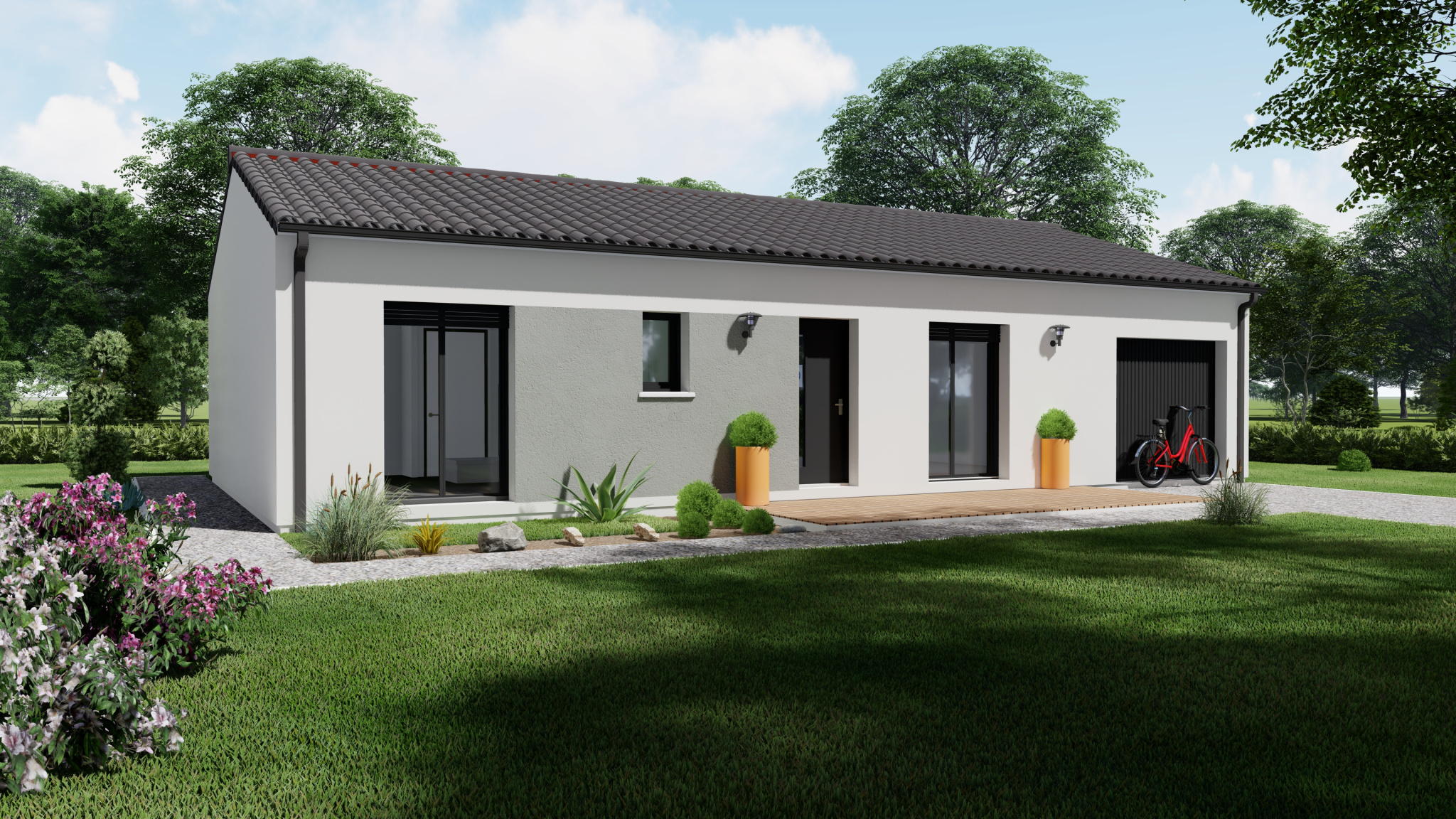 Vente maison à Damazan (47160) de 90 m2 habitable sur terrain de 698 m2