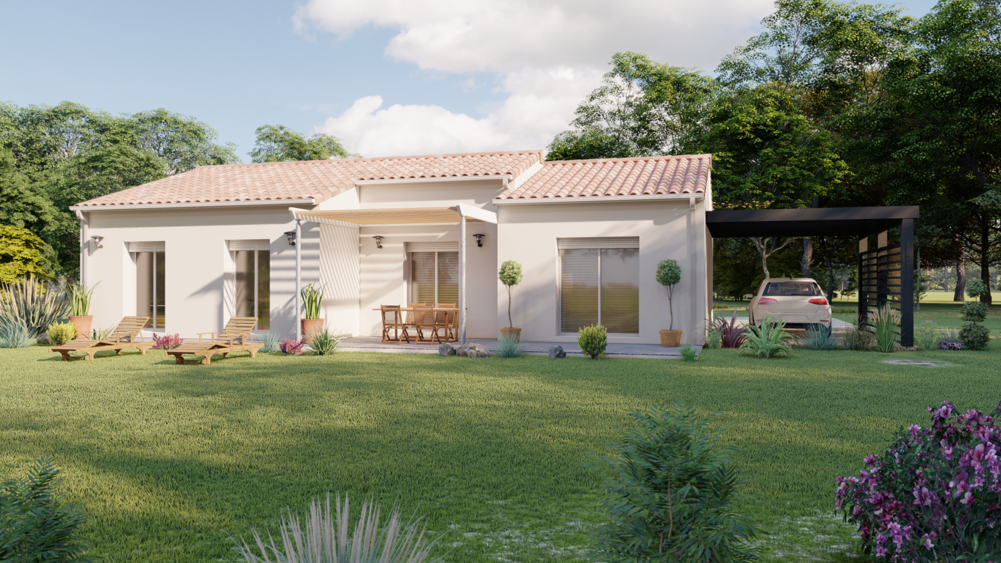 Vente maison à Ste colombe en bruilhois (47310) de 94 m2 habitable sur terrain de 704 m2