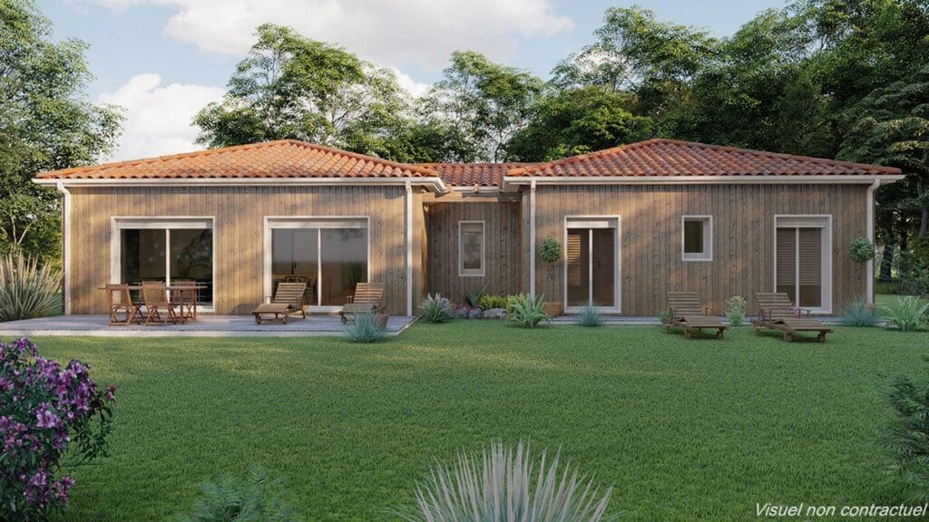 comment créer un plan de maison bois plain pied avec 4 chambres ?