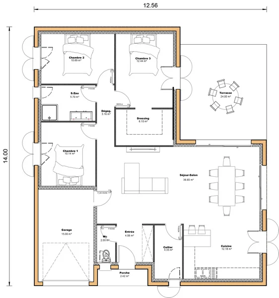 BRQ__Eleg_Pinède_3ch_107m2