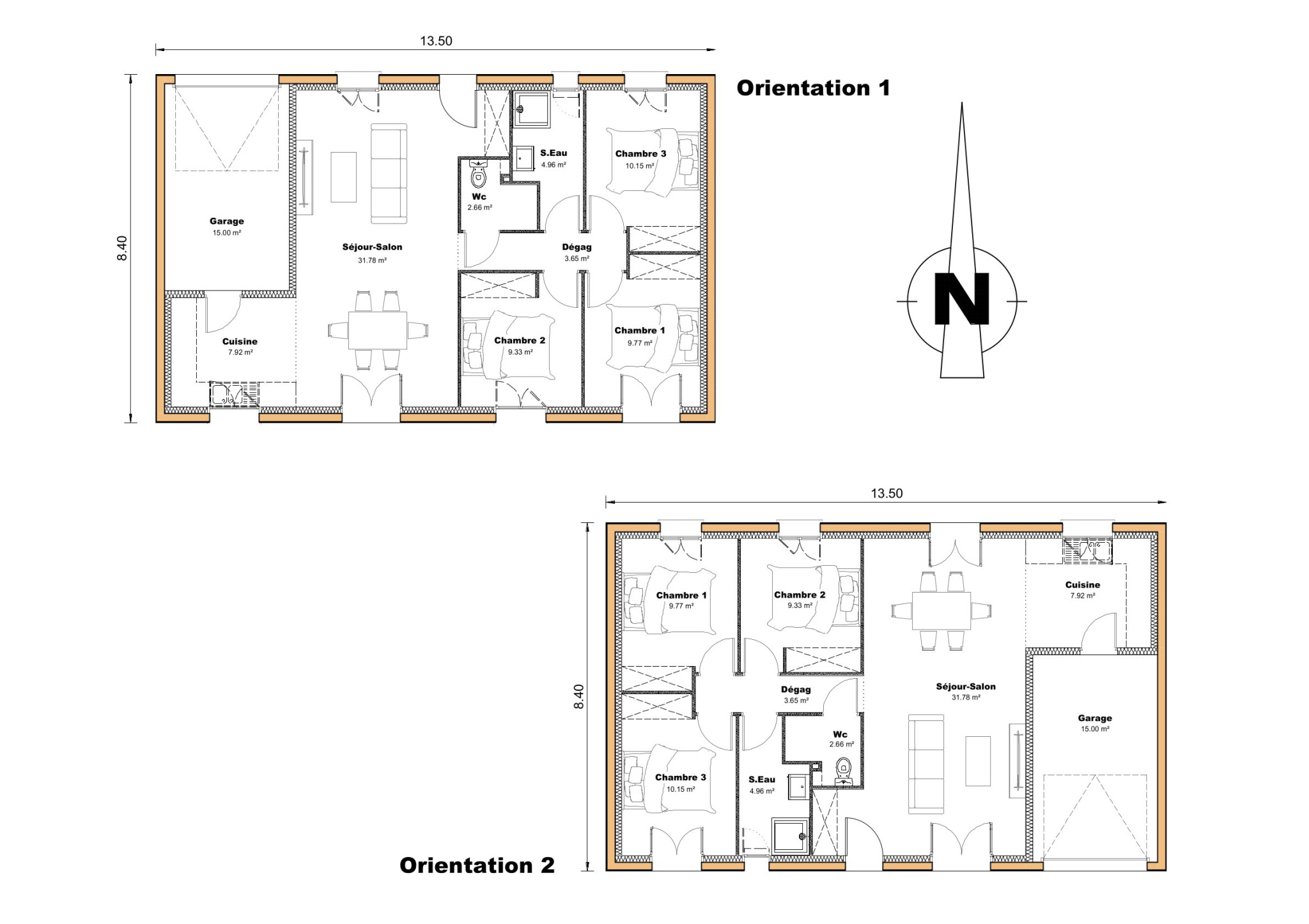 Vente maison à Bias (47300) de 80 m2 habitable sur terrain de 542 m2