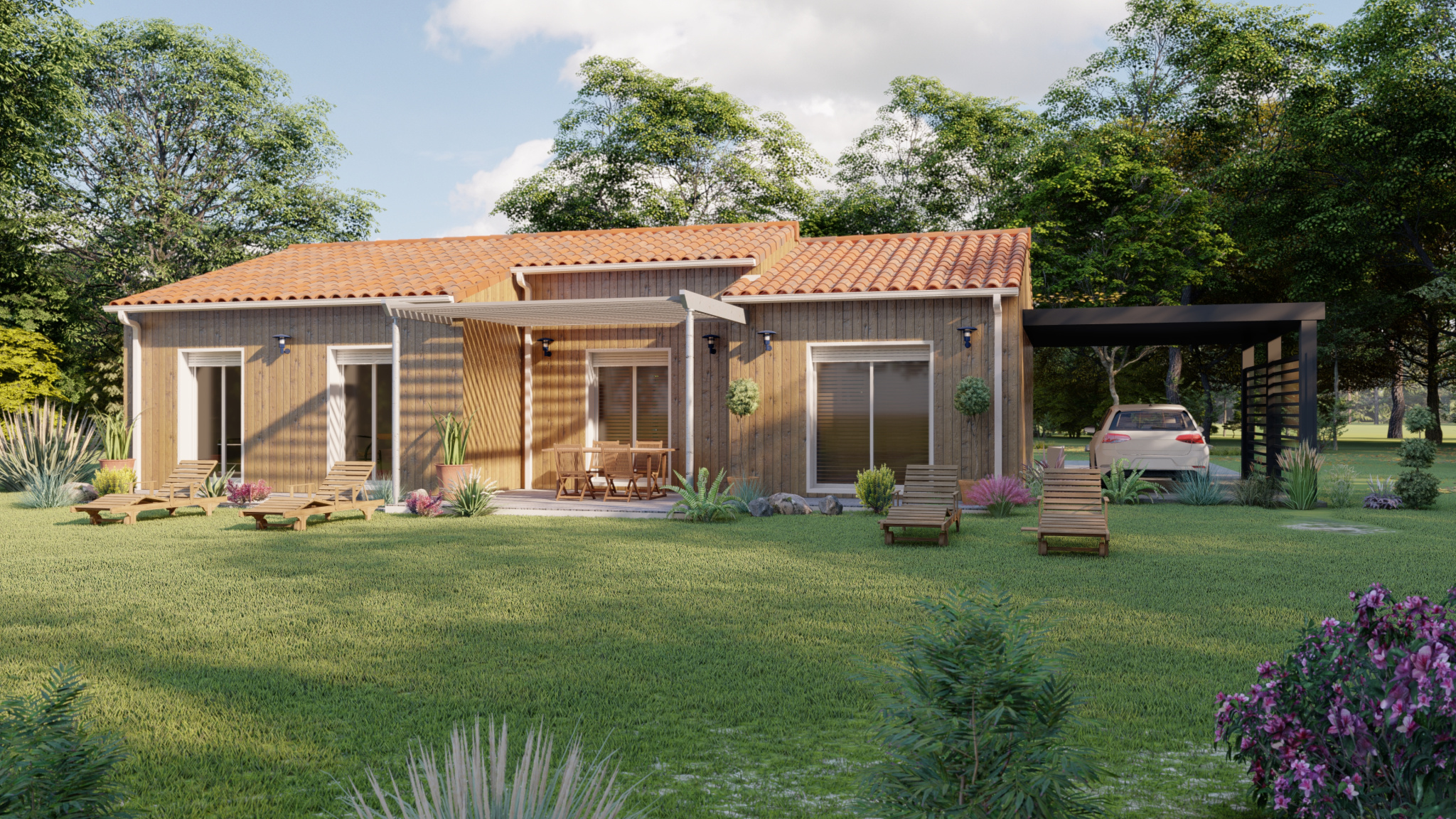 Vente maison à Calignac (47600) de 94 m2 habitable sur terrain de 2997 m2 Vente maison à Calignac (47600) de 94 m2 habitable sur terrain de 2997 m2