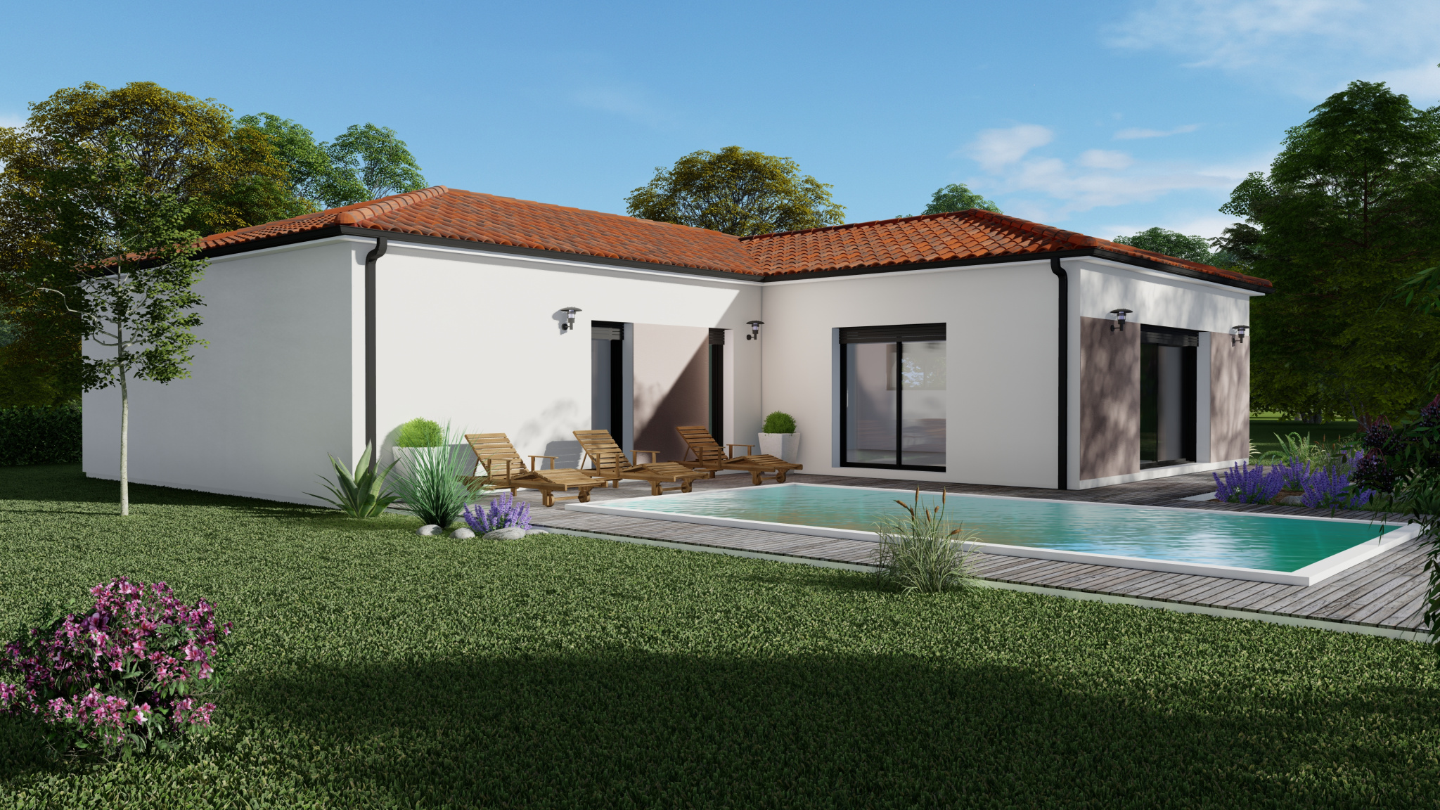 Vente maison à Estillac (47310) de 112 m2 habitable sur terrain de 549 m2