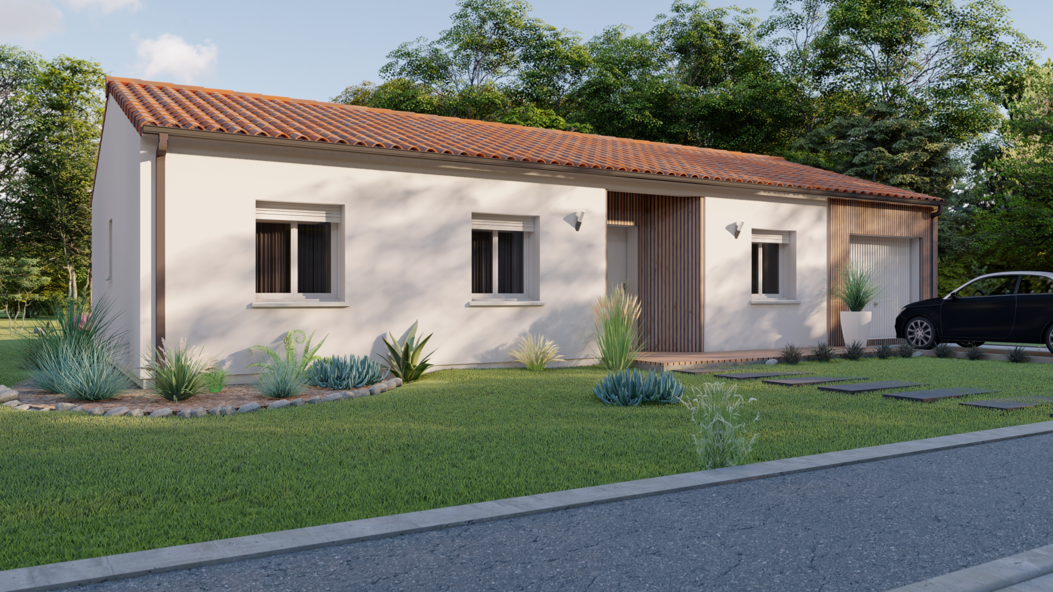 Vente maison à Sadirac (33670) de 102 m2 habitable sur terrain de 2500 m2 Vente maison à Sadirac (33670) de 102 m2 habitable sur terrain de 2500 m2