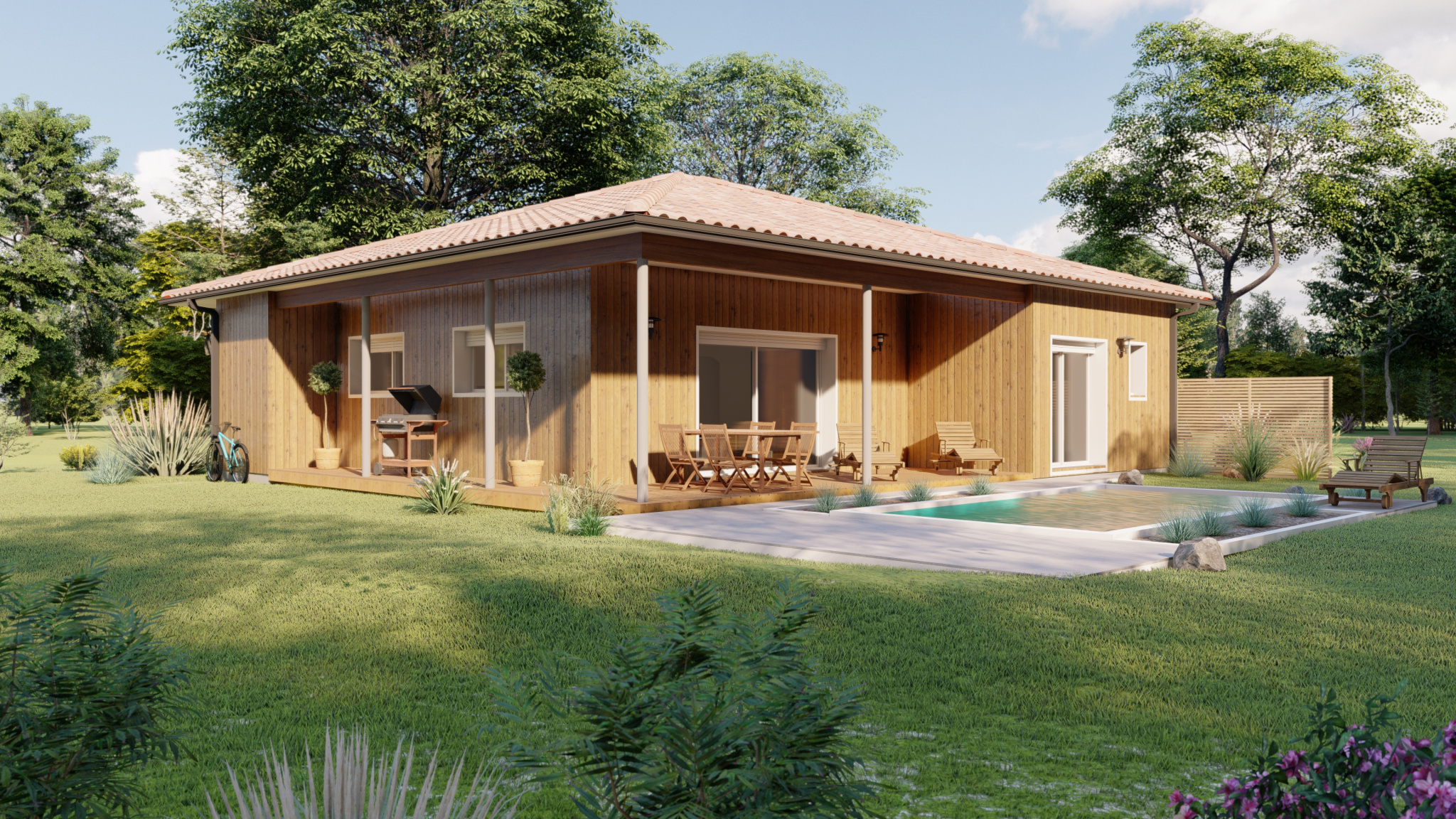 Vente maison à St avit (40090) de 106 m2 habitable sur terrain de 465 m2 Vente maison à St avit (40090) de 106 m2 habitable sur terrain de 465 m2