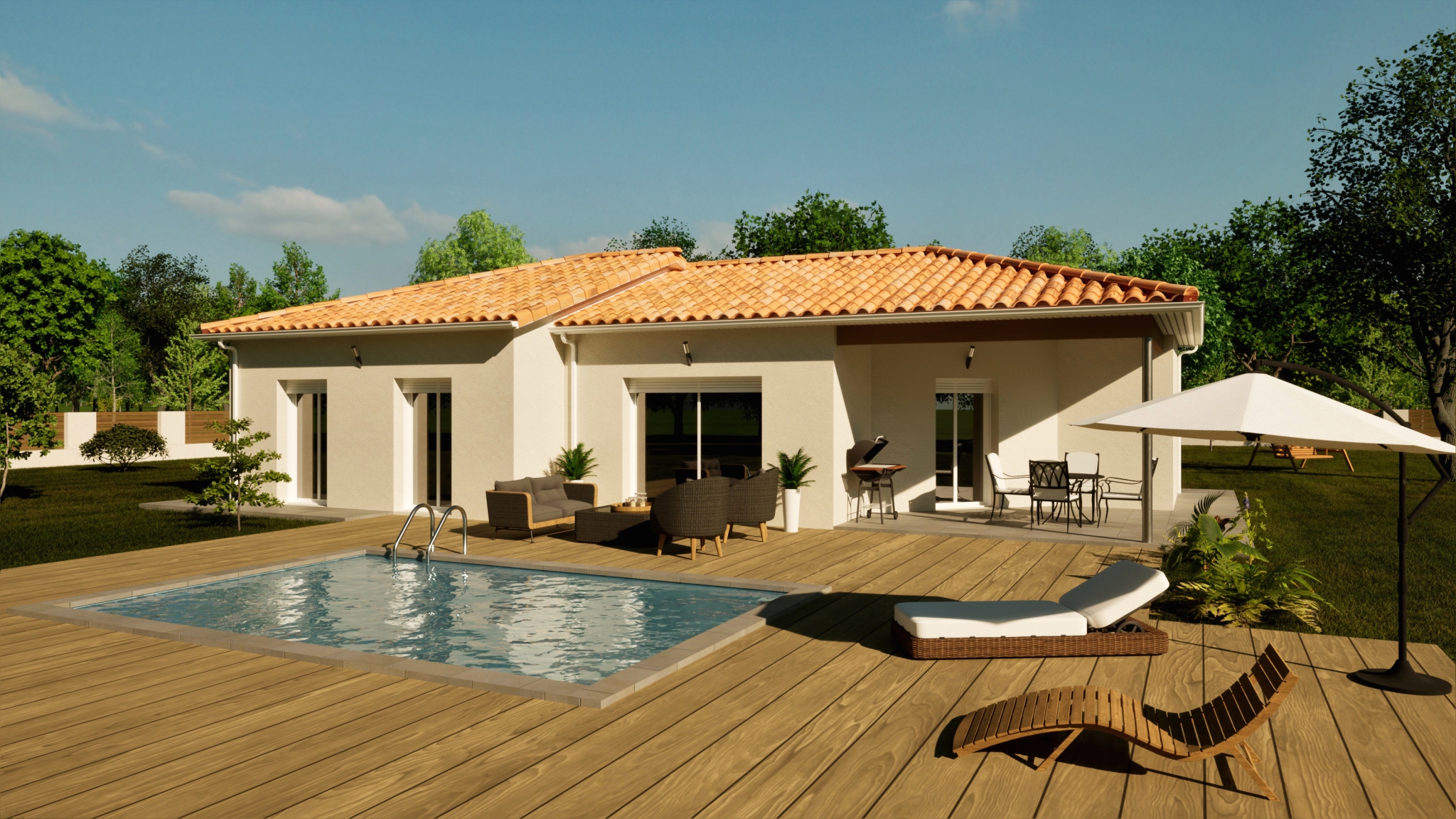 Vente maison à Dolmayrac (47110) de 90 m2 habitable sur terrain de 1180 m2 Vente maison à Dolmayrac (47110) de 90 m2 habitable sur terrain de 1180 m2