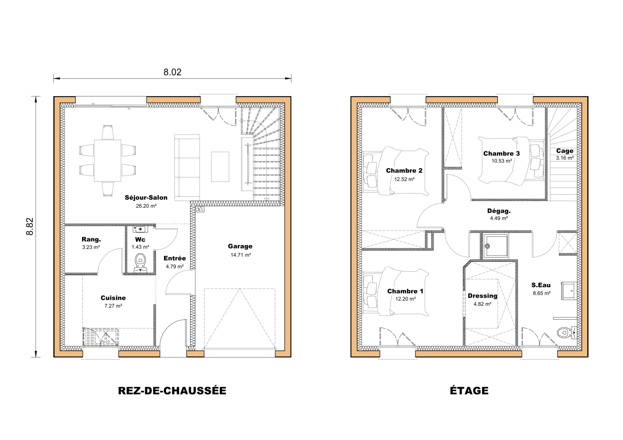 Vente maison à Lescar (64230) de 96 m2 habitable sur terrain de 344 m2