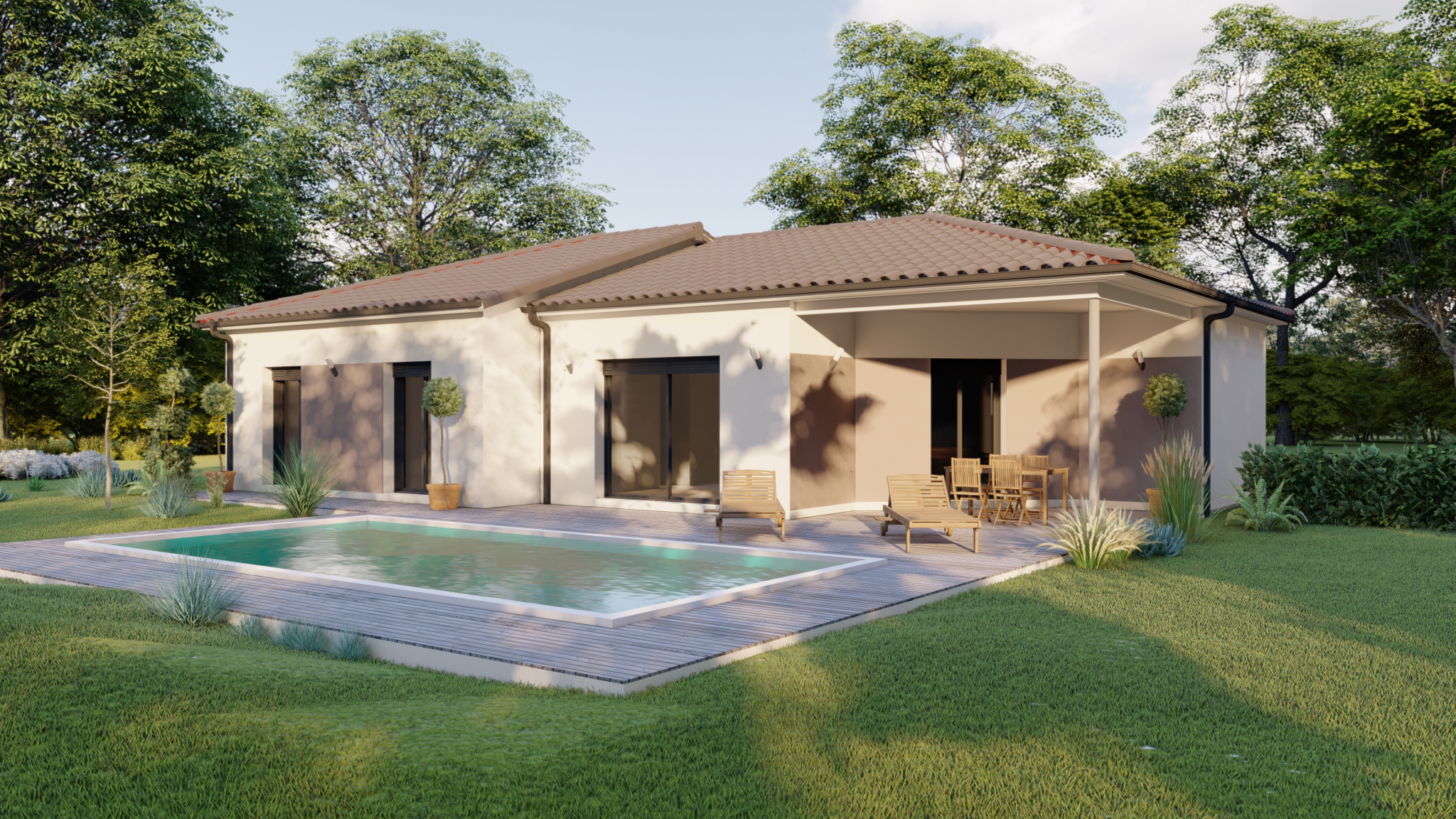 Vente maison à Moirax (47310) de 112 m2 habitable sur terrain de 537 m2 Vente maison à Moirax (47310) de 112 m2 habitable sur terrain de 537 m2