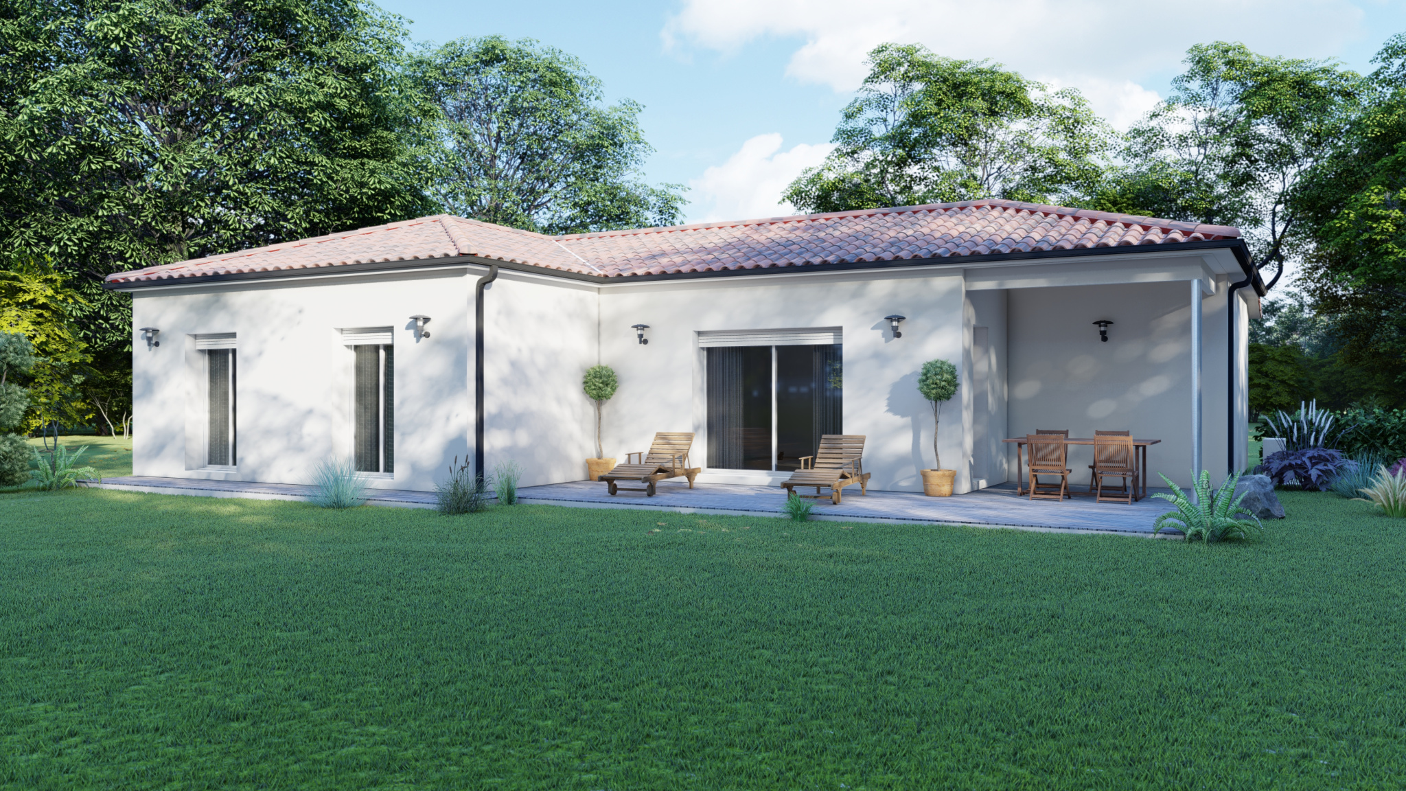 Vente maison à St caprais de lerm (47270) de 90 m2 habitable sur terrain de 751 m2 Vente maison à St caprais de lerm (47270) de 90 m2 habitable sur terrain de 751 m2