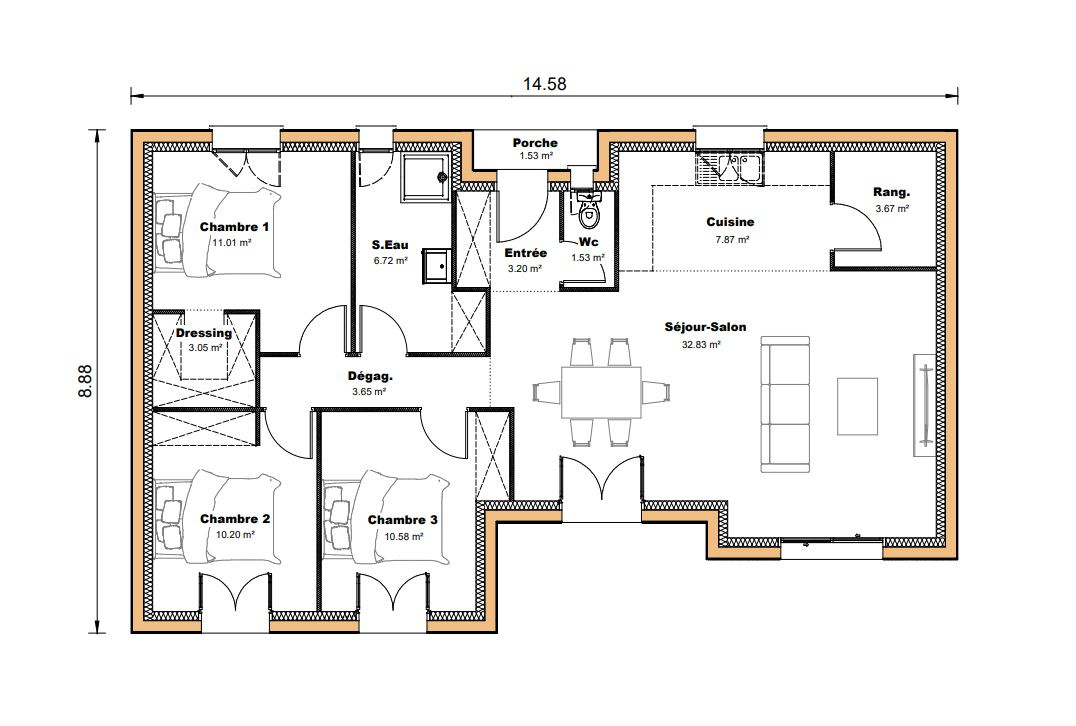 Vente maison à Auradou (47140) de 94 m2 habitable sur terrain de 4200 m2