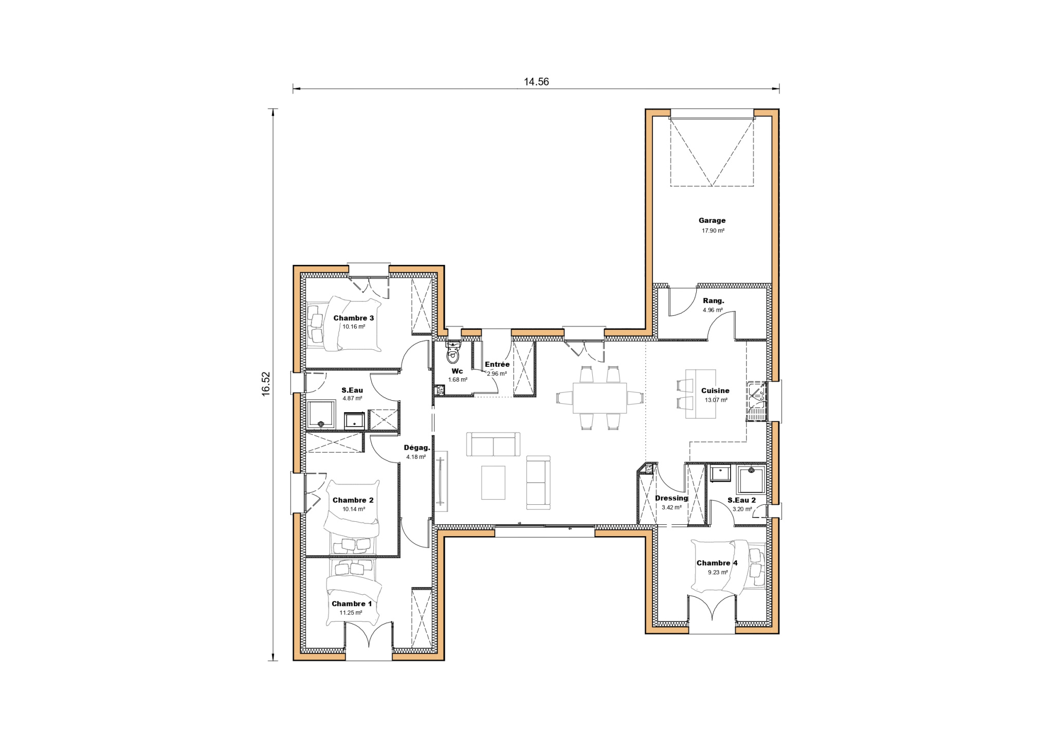 Vente maison à Casteljaloux (47700) de 108 m2 habitable sur terrain de 1315 m2