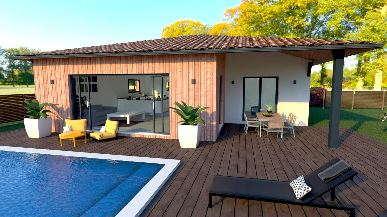 Vente maison à Cenac (33360) de 90 m2 habitable sur terrain de 1540 m2