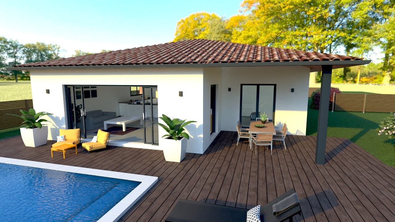 Vente maison à Cenac (33360) de 90 m2 habitable sur terrain de 1540 m2