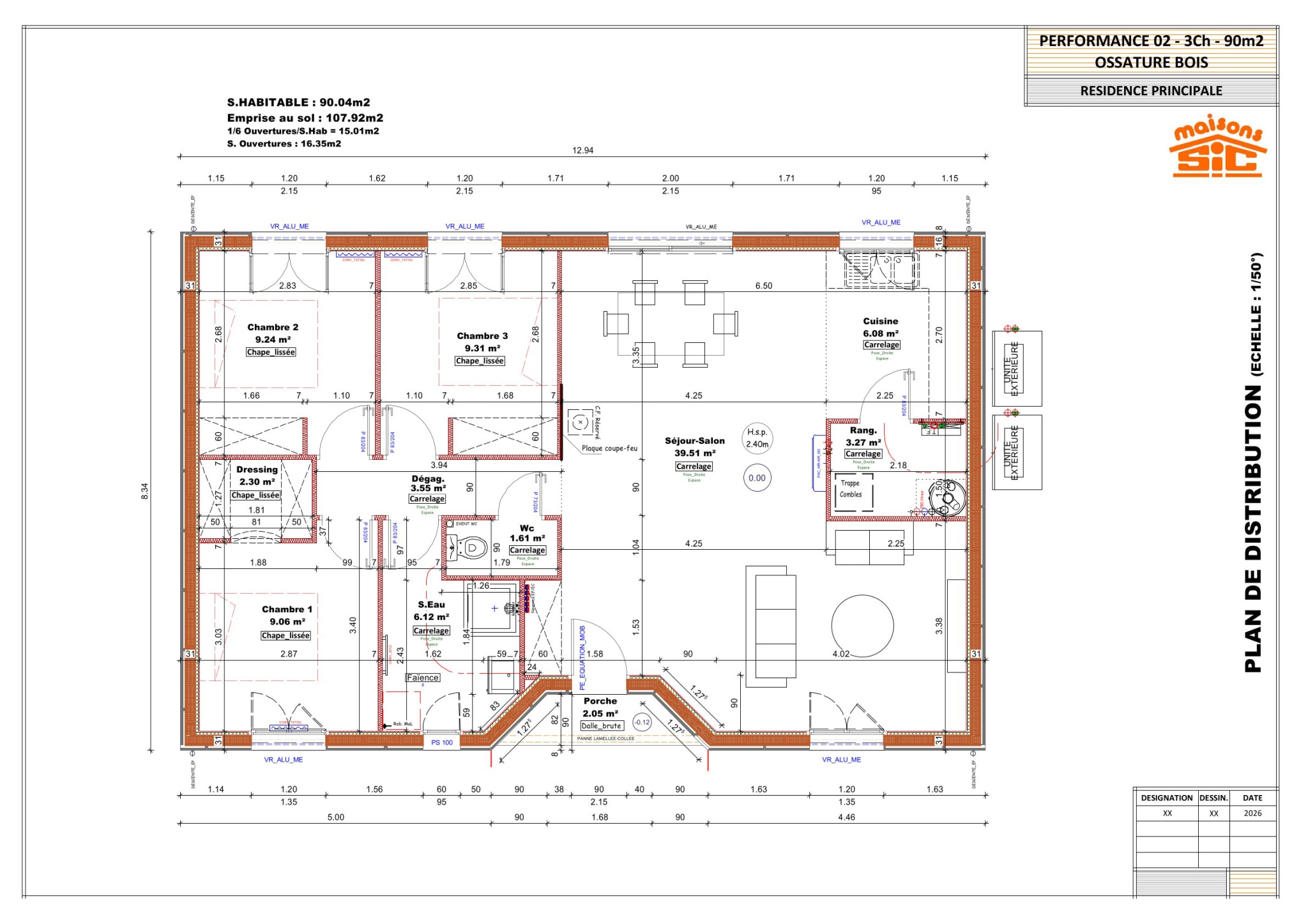 Vente maison à La sauve (33670) de 90 m2 habitable sur terrain de 790 m2