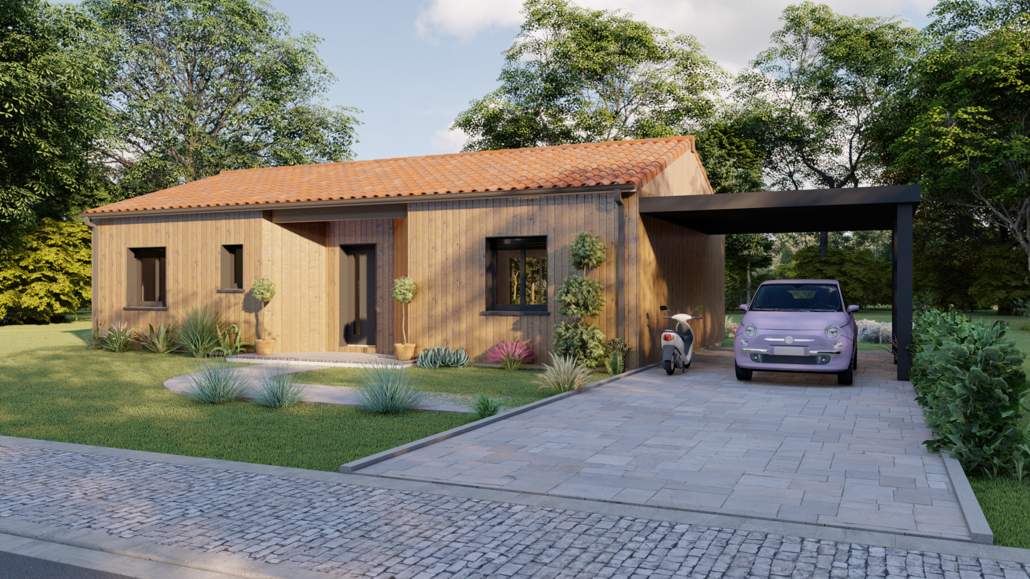 Vente maison à La sauve (33670) de 90 m2 habitable sur terrain de 790 m2
