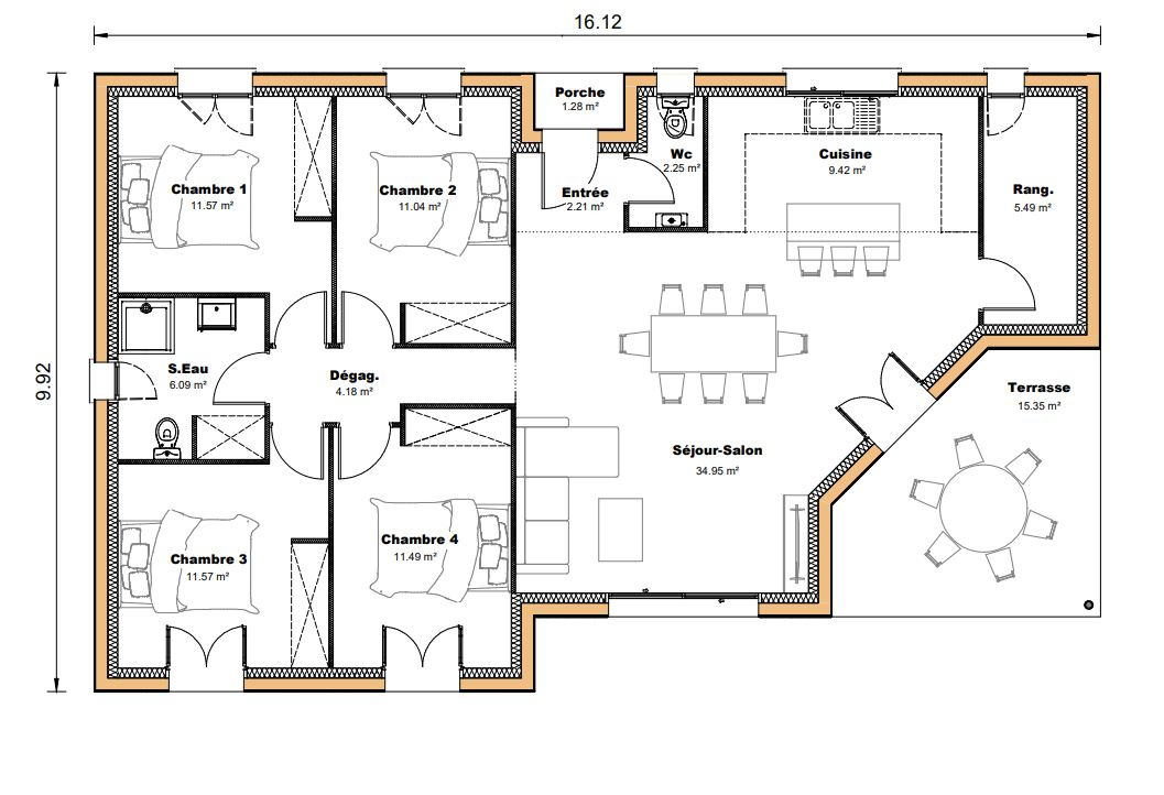 Vente maison à Laussou (47150) de 102 m2 habitable sur terrain de 4311 m2