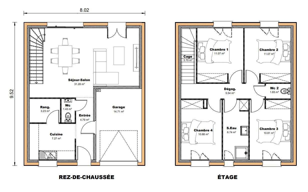 Vente maison à Nerac (47600) de 105 m2 habitable sur terrain de 514 m2