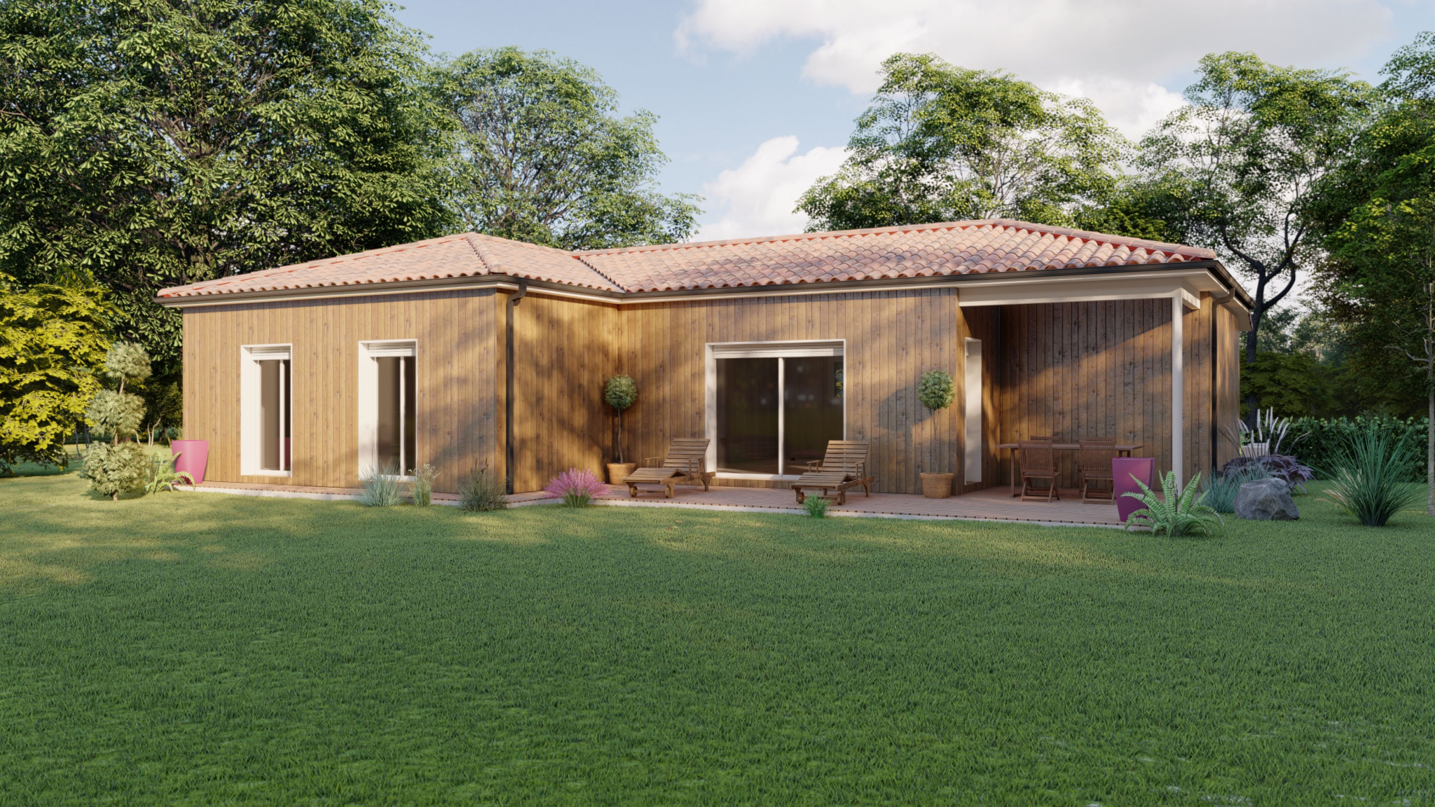 Vente maison à Preignan (32810) de 90 m2 habitable sur terrain de 1088 m2