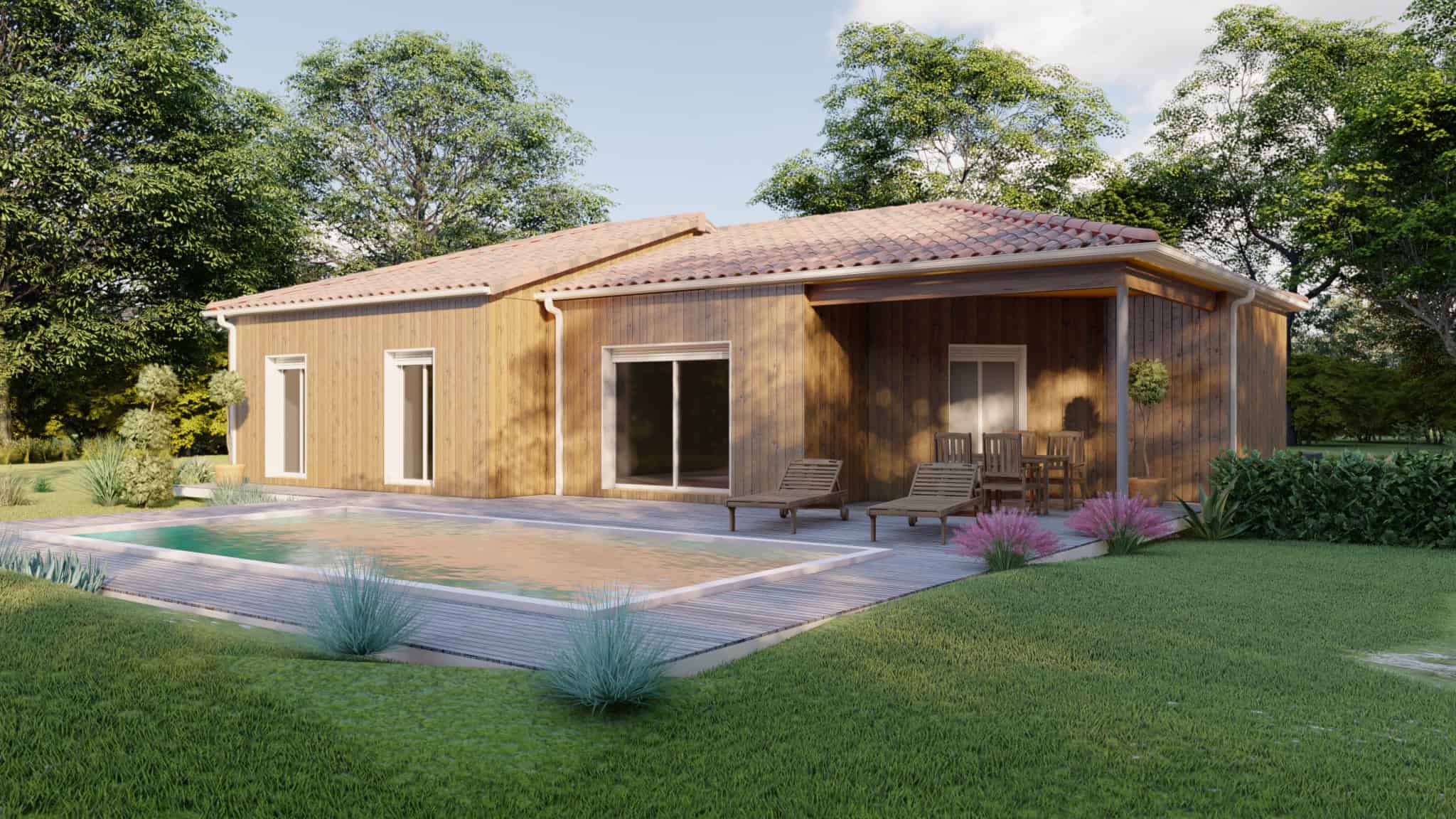 Vente maison à Sadirac (33670) de 110 m2 habitable sur terrain de 2500 m2