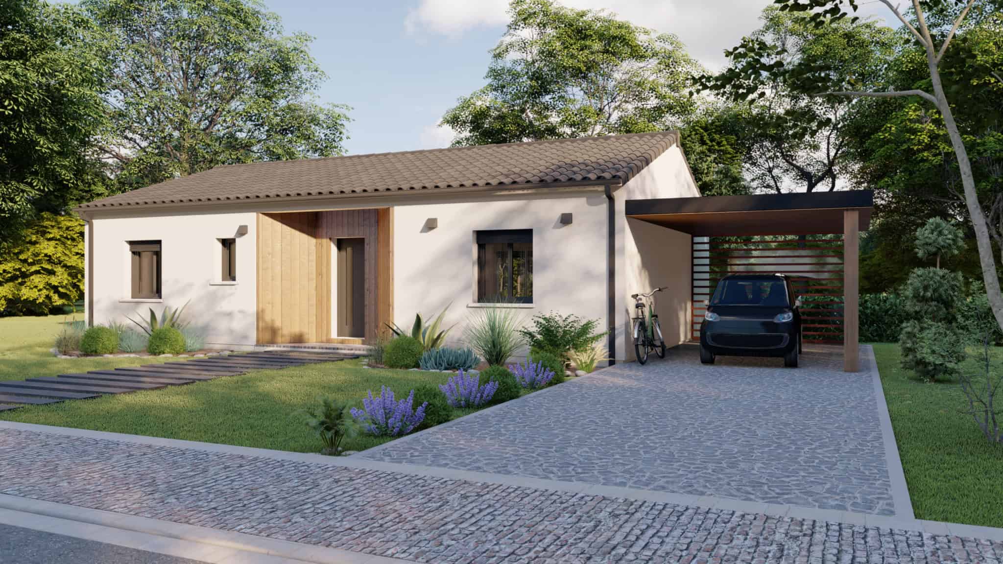 Vente maison à St caprais de lerm (47270) de 80 m2 habitable sur terrain de 747 m2