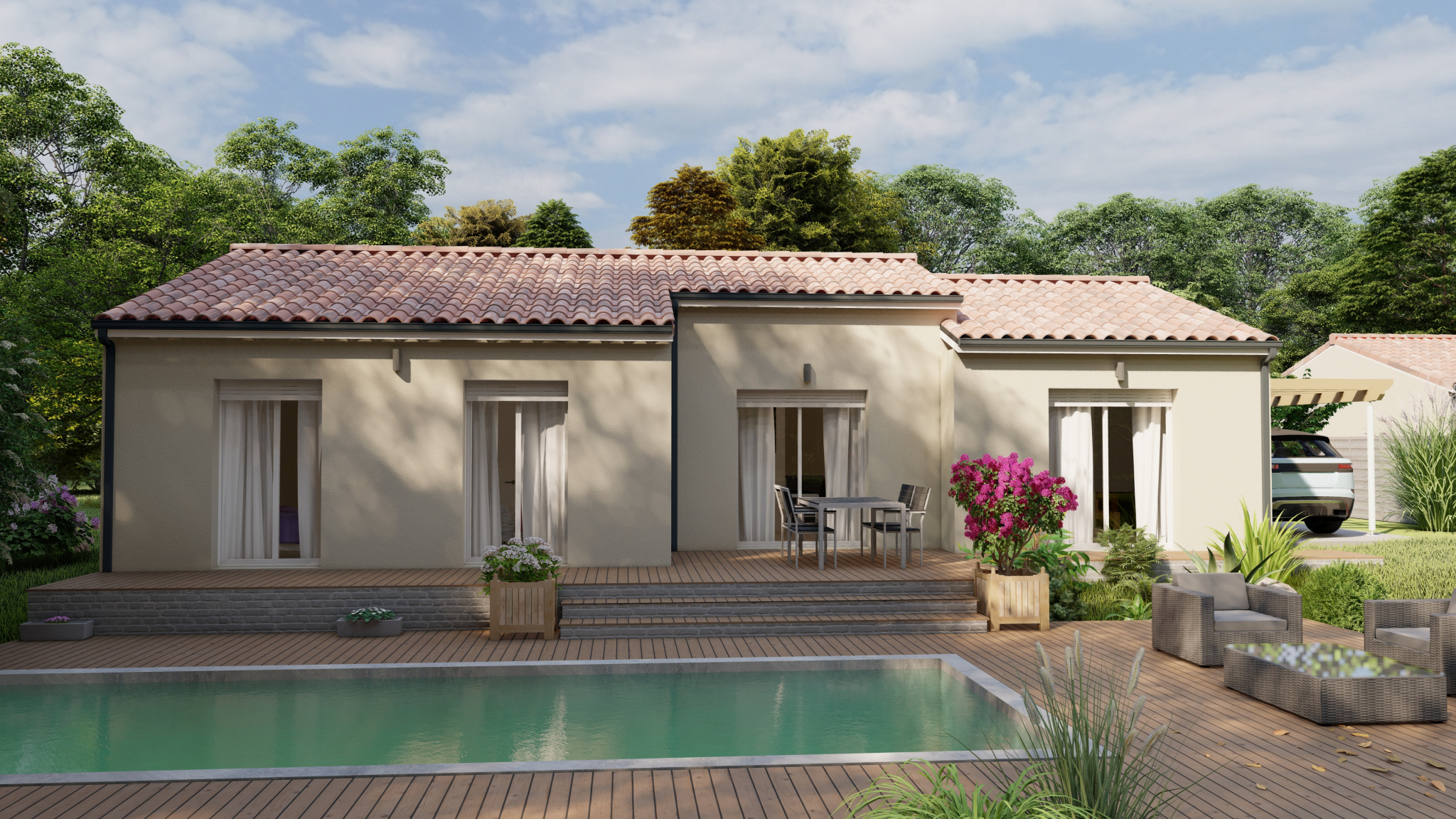 Vente maison à Villeneuve sur lot (47300) de 94 m2 habitable sur terrain de 548 m2 Vente maison à Villeneuve sur lot (47300) de 94 m2 habitable sur terrain de 548 m2