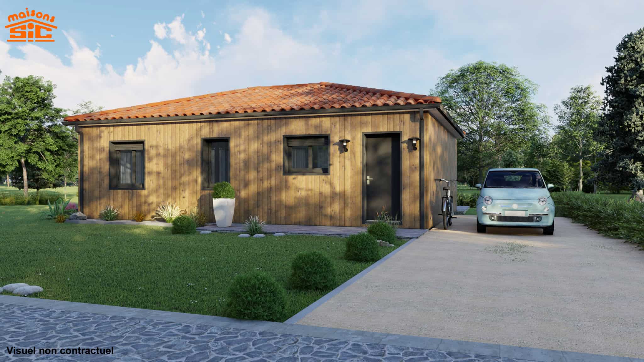 Vente maison à Bellebat (33760) de 70 m2 habitable sur terrain de 515 m2
