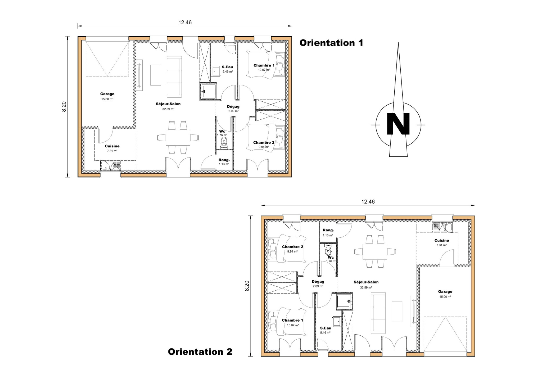 Vente maison à Brax (47310) de 70 m2 habitable sur terrain de 554 m2